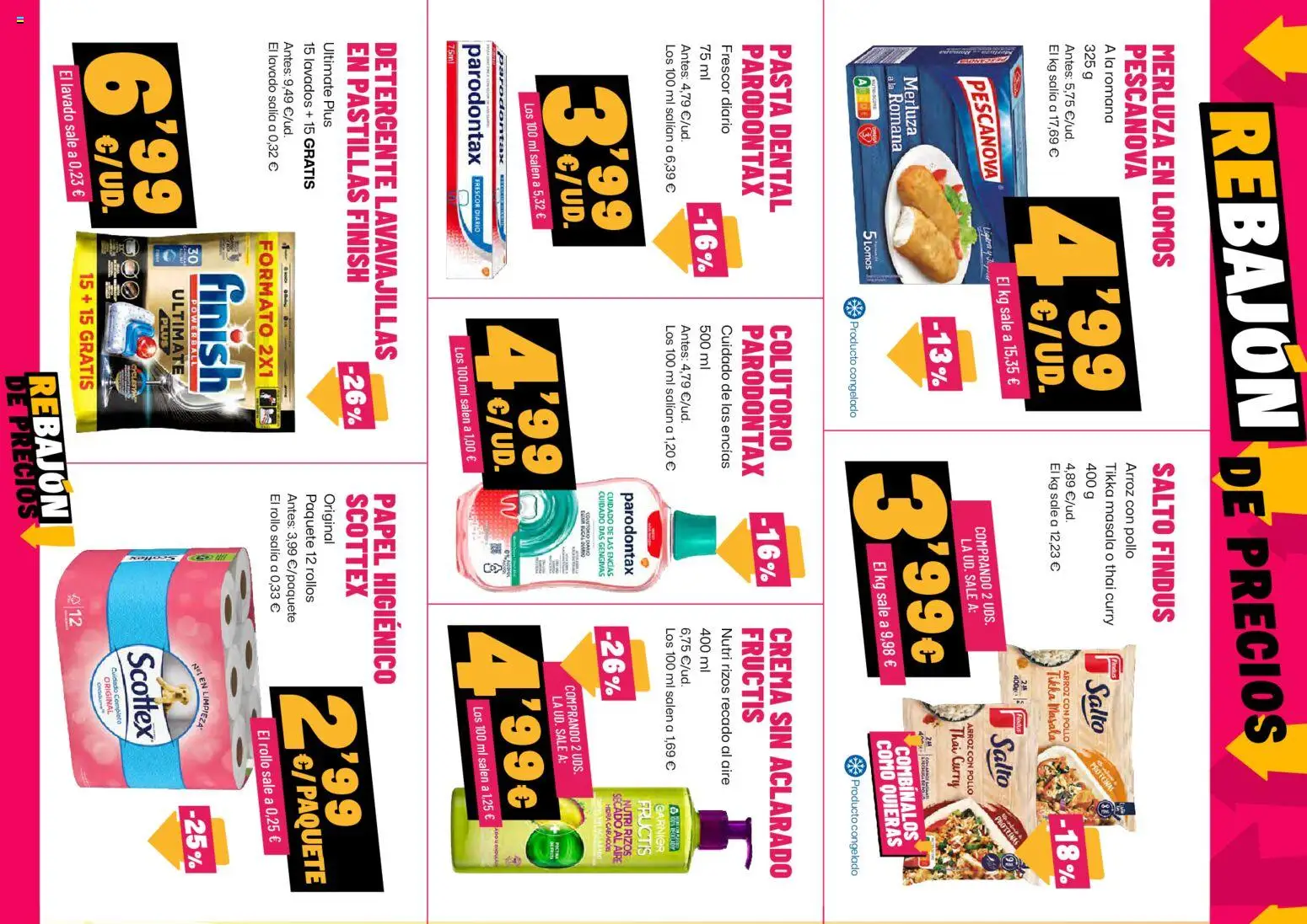 AhorraMas folleto │ válido desde el 09/07/2026 | Página: 18 | Productos: Pasta dental, Papel higienico, Arroz, Lavavajillas