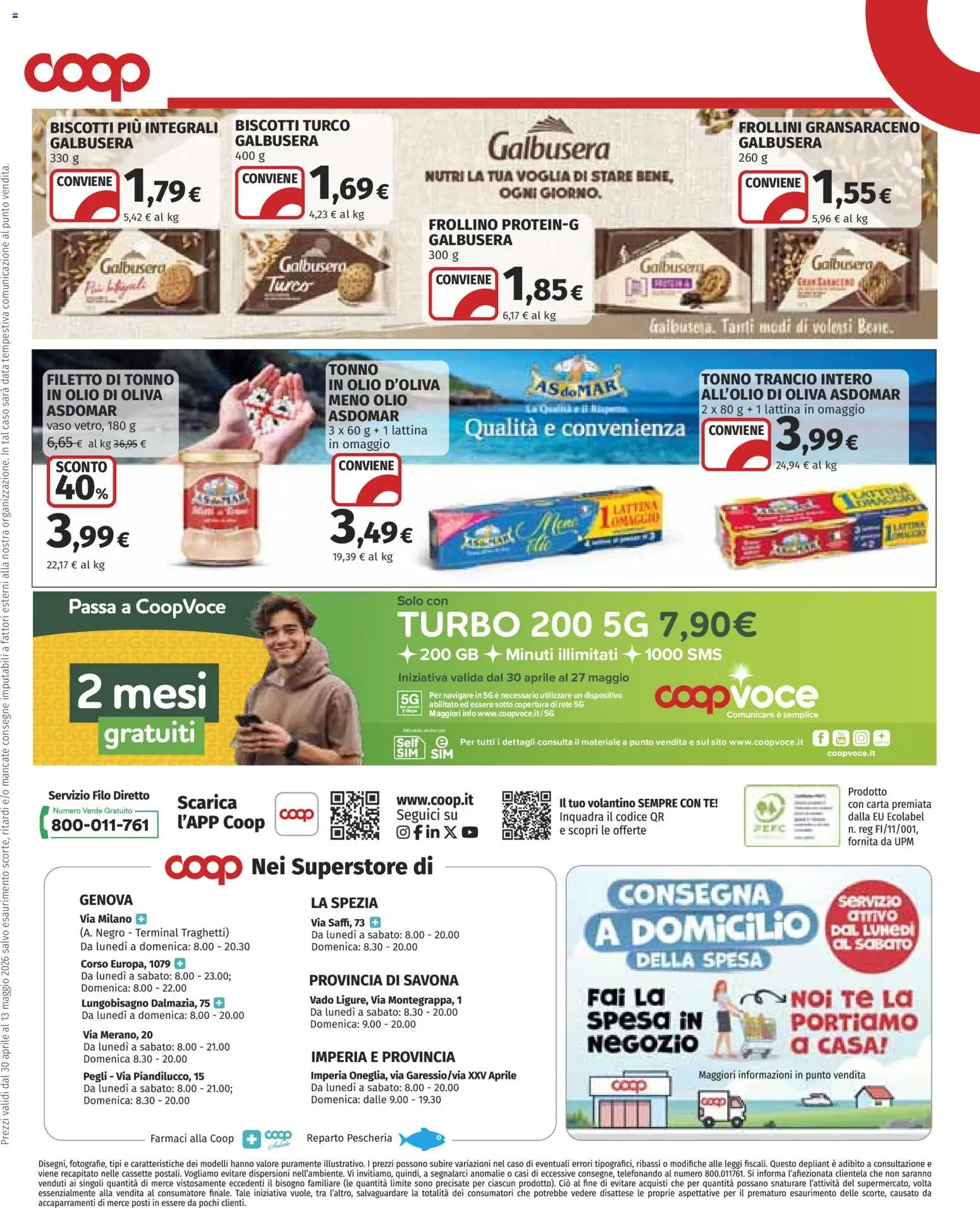 Volantino COOP del 30.04.2026 | Pagina: 21 | Prodotti: Tè, Biscotti, Olio, Data
