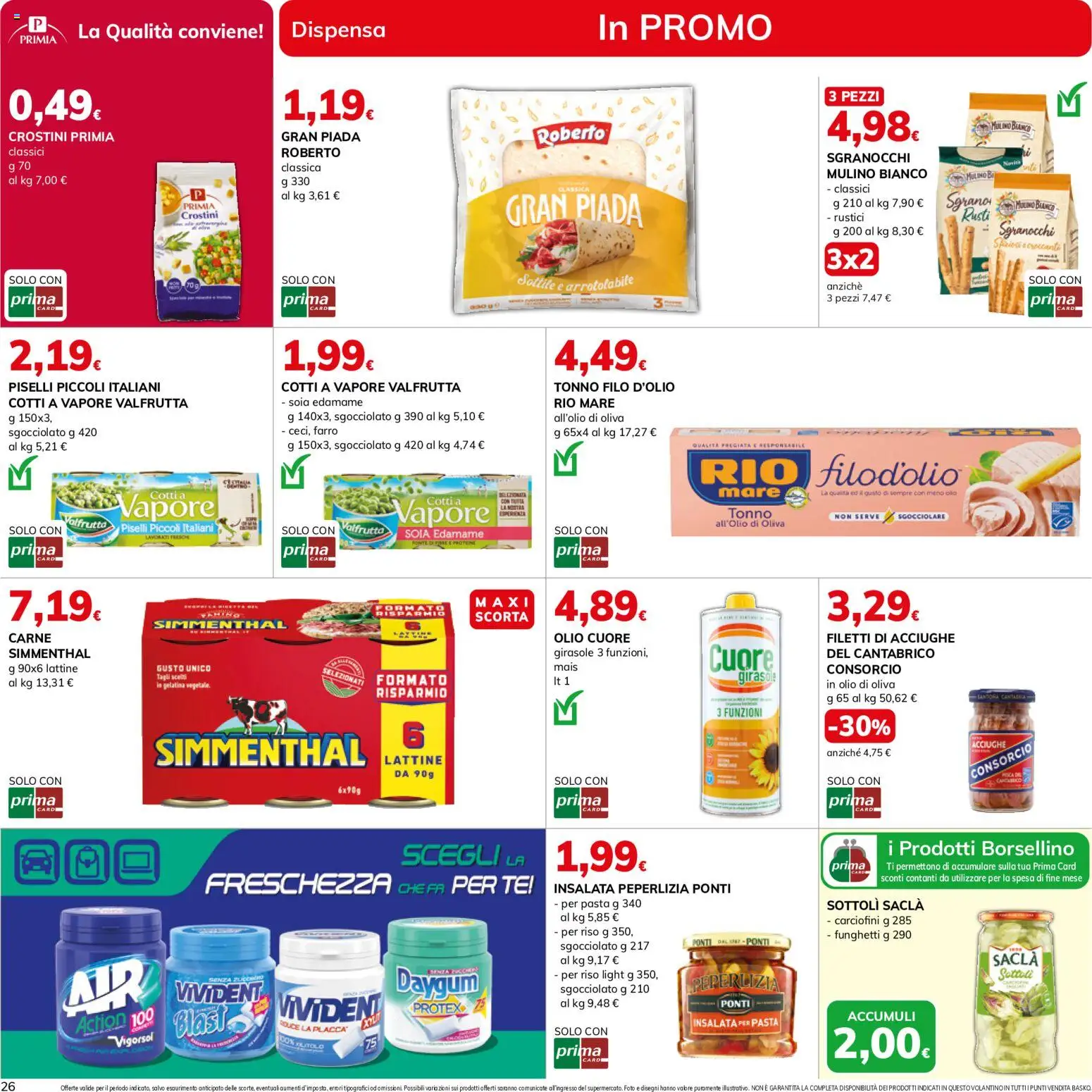Volantino Basko del 03/09/2026 | Pagina: 26 | Prodotti: Acciughe, Carne, Olio Cuore, Olio di Oliva