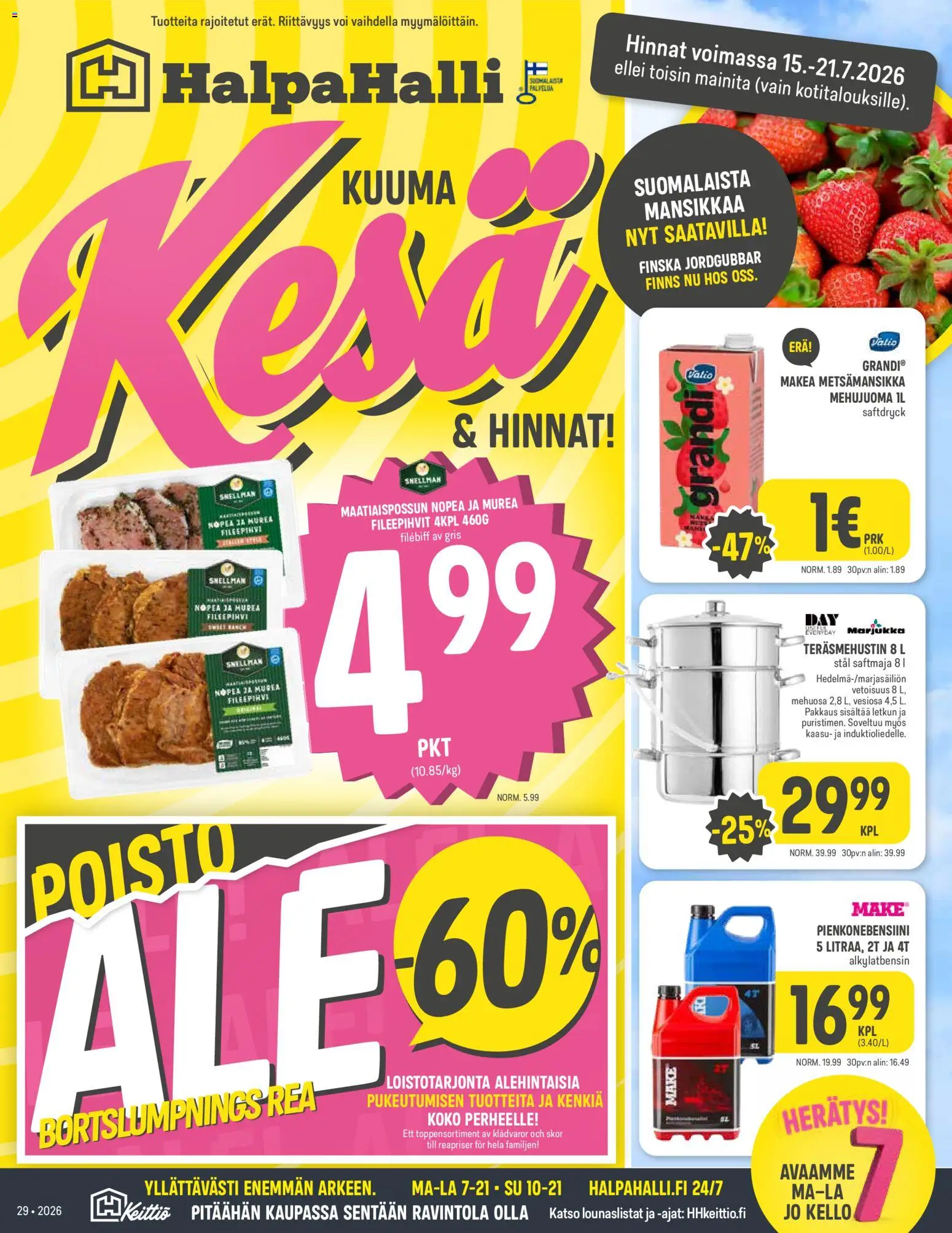 Halpa Halli tarjoukset – voimassa 15/07/2026 alkaen | Sivu: 1