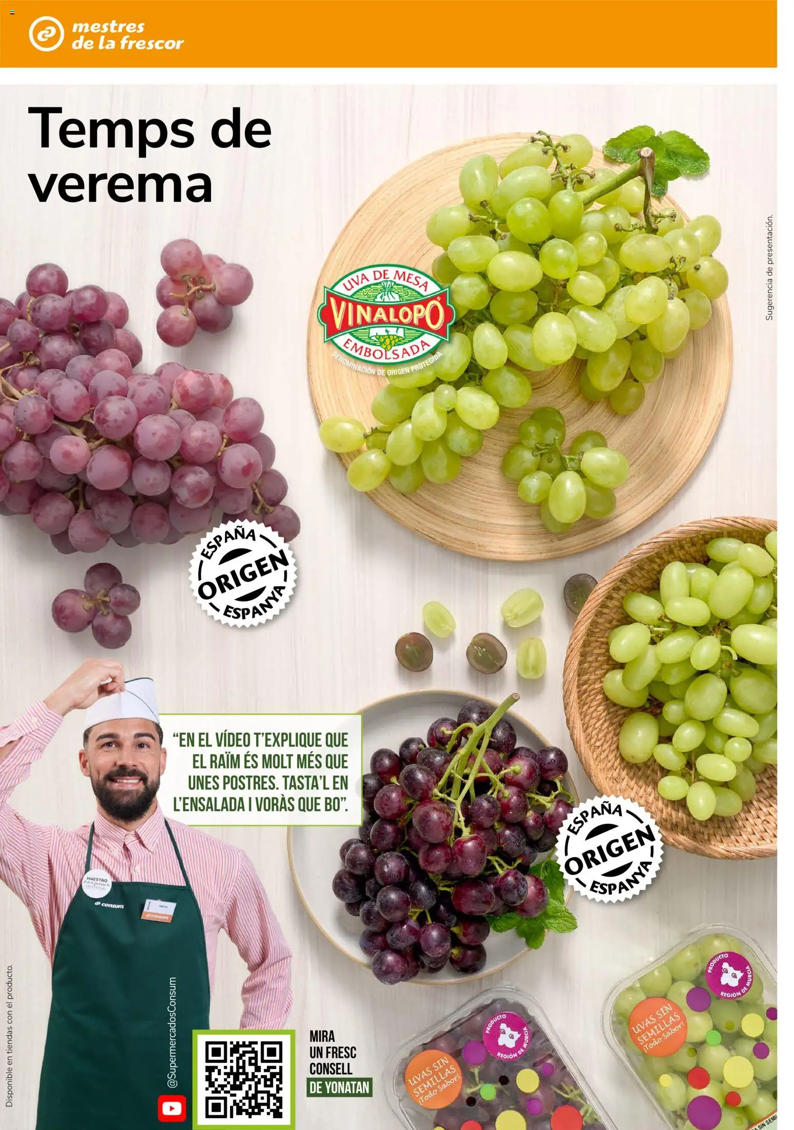 Consum folleto │ válido desde el 27/08/2026 | Página: 16 | Productos: Uvas, Video, Mesa