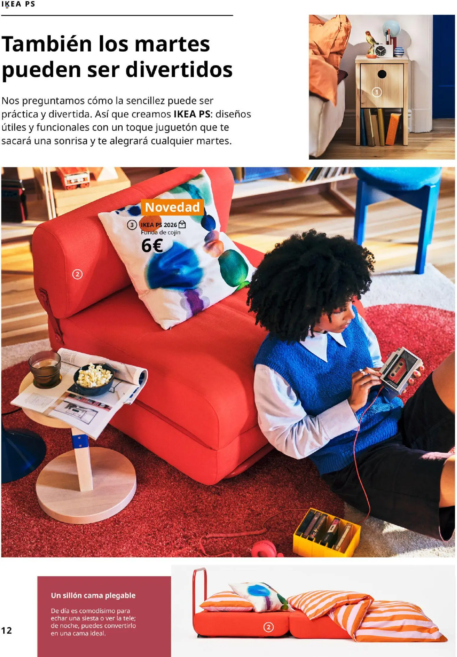 Catálogo IKEA Ps │ válido desde el 01.06.2026 | Página: 12 | Productos: Té, Funda de cojín, Cojín, Sillón