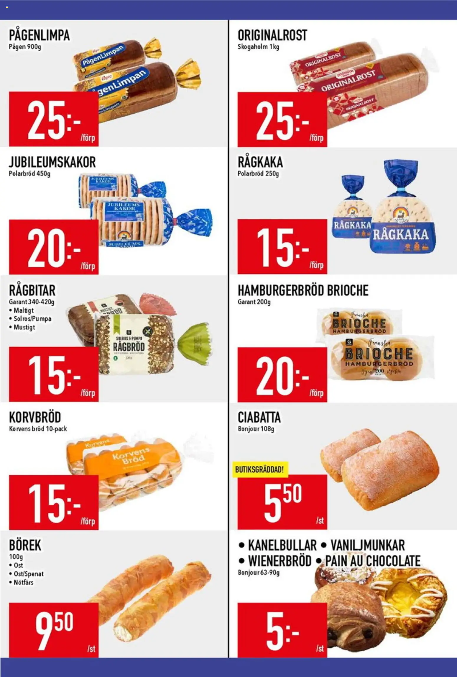 Matdax reklamblad aktuell från 20/07/2026 | Sida: 8 | Produkter: Korvbröd, Hamburgerbröd, Bröd, Pumpa