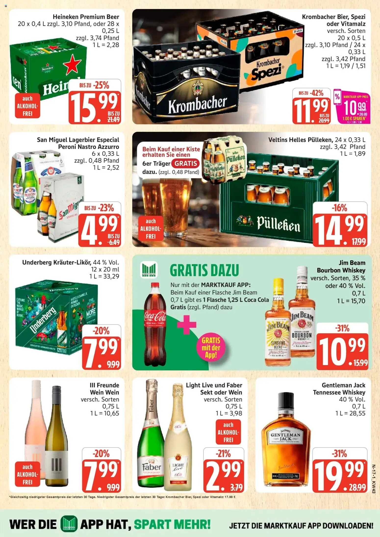 Marktkauf Prospekt Buxtehude (ab 19.10.2026) » Angebote online | Seite: 17 | Produkte: Jim beam, Cola, Bourbon, Whiskey