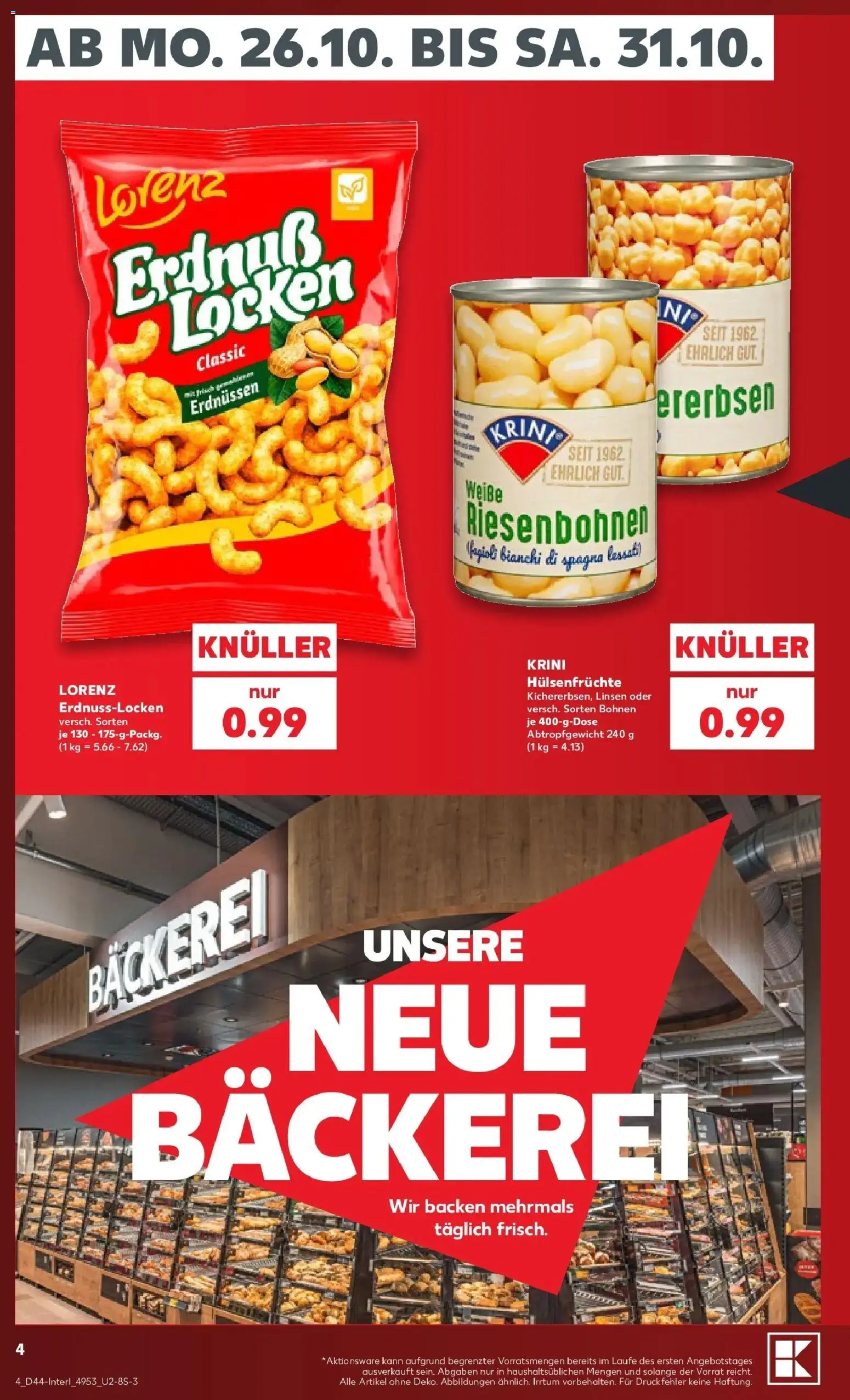 Prospekt Kaufland ab 26.10.2026 » Angebote Online zum Blättern | Seite: 8 | Produkte: Bäckerei