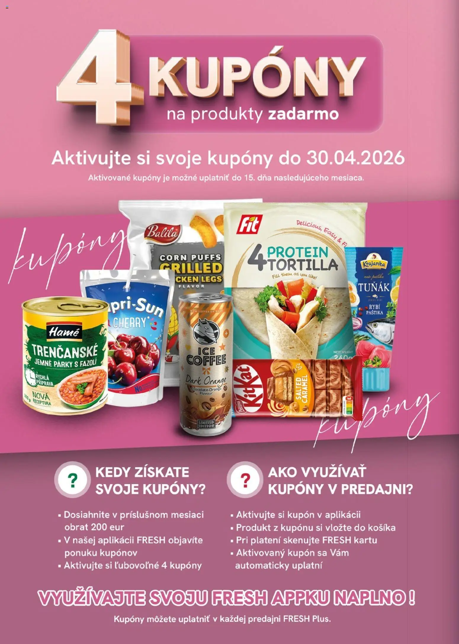 Nové Fresh akcie – leták je platný od 23.04.2026 | Strana: 48 | Produkty: Tortilla, Protein, Párky