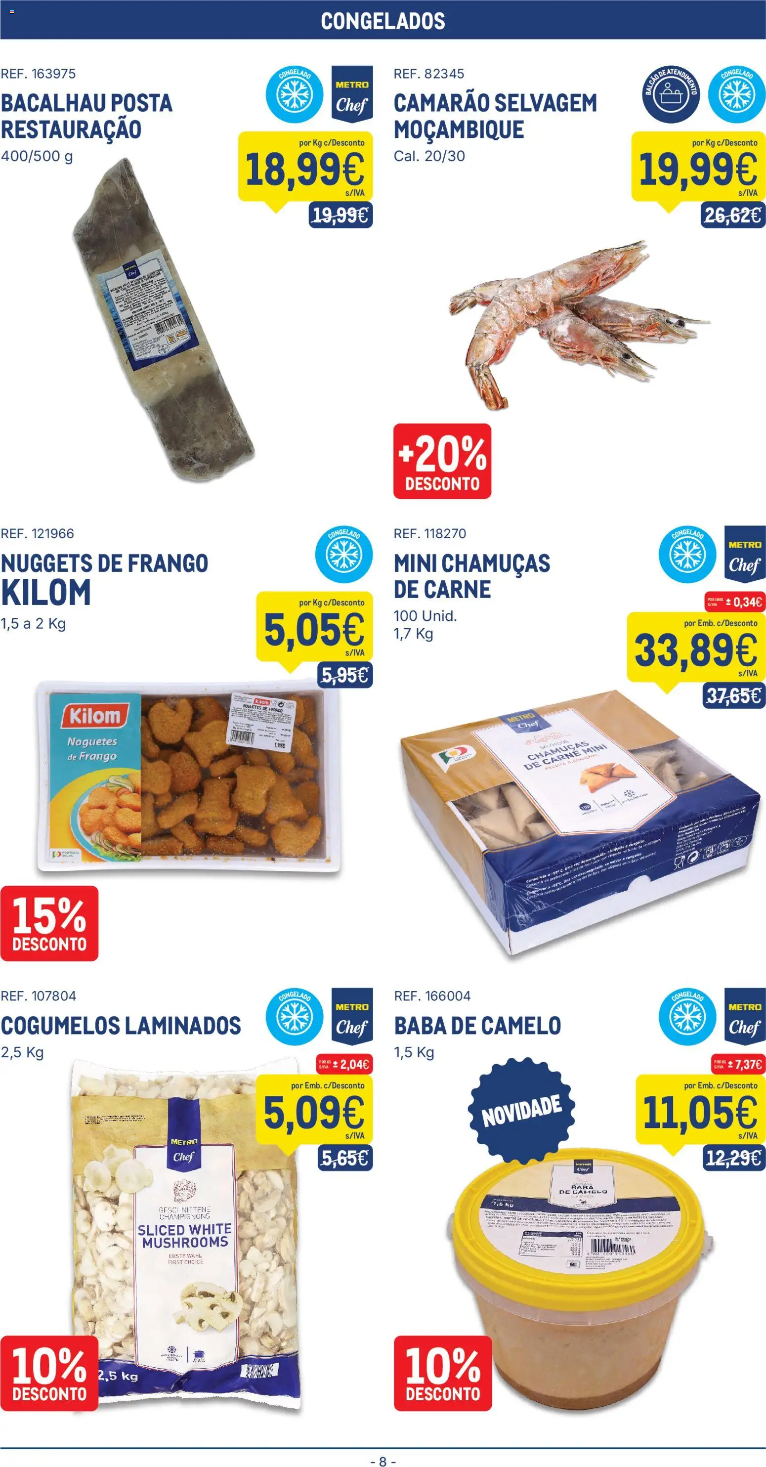 Makro folheto │ válido de 29/09/2026 | Página: 8 | Produtos: Frango, Camarão, Carne, Nuggets