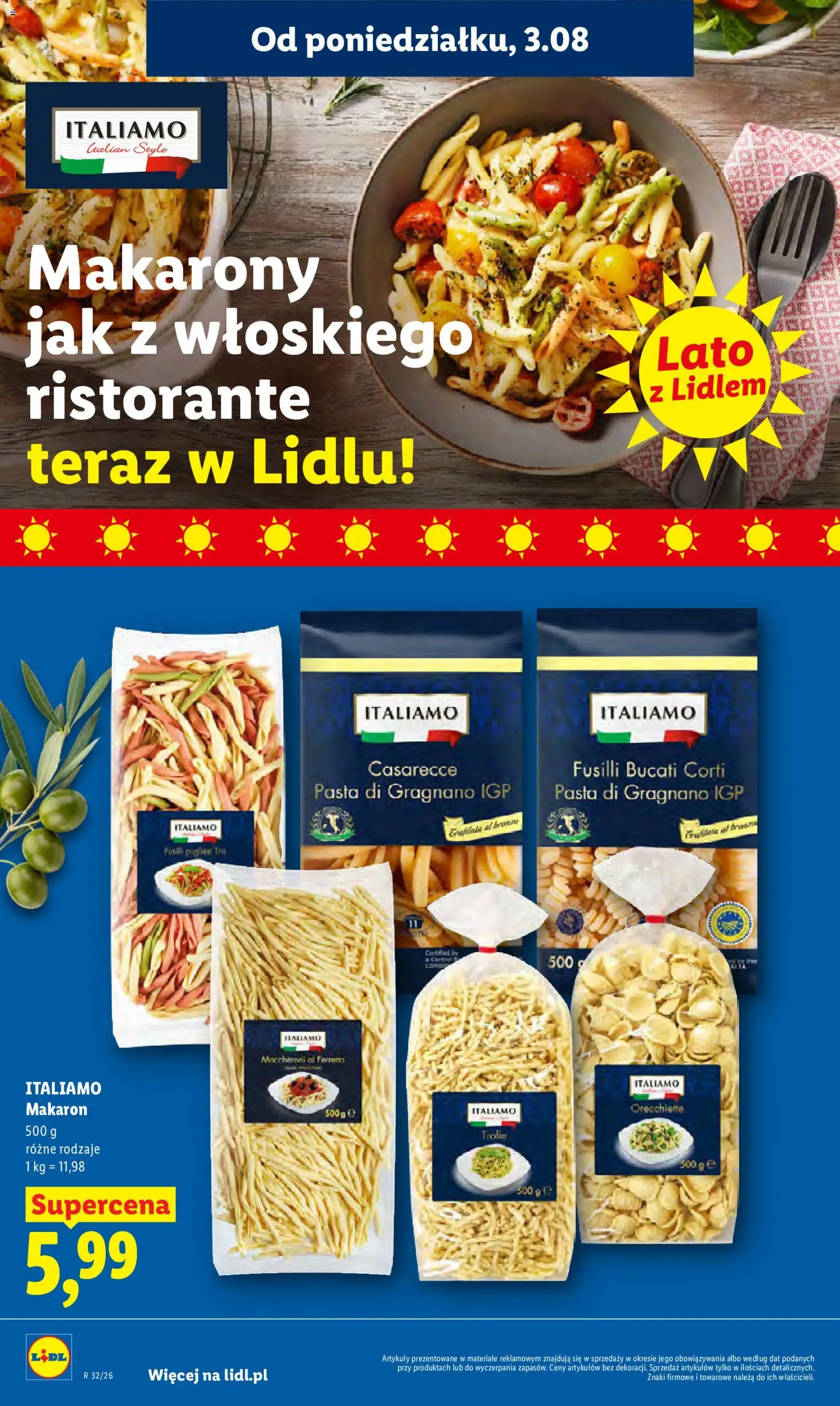Lidl Polsko leták od 03.08.2026 | Strana: 52 | Produkty: Makarony