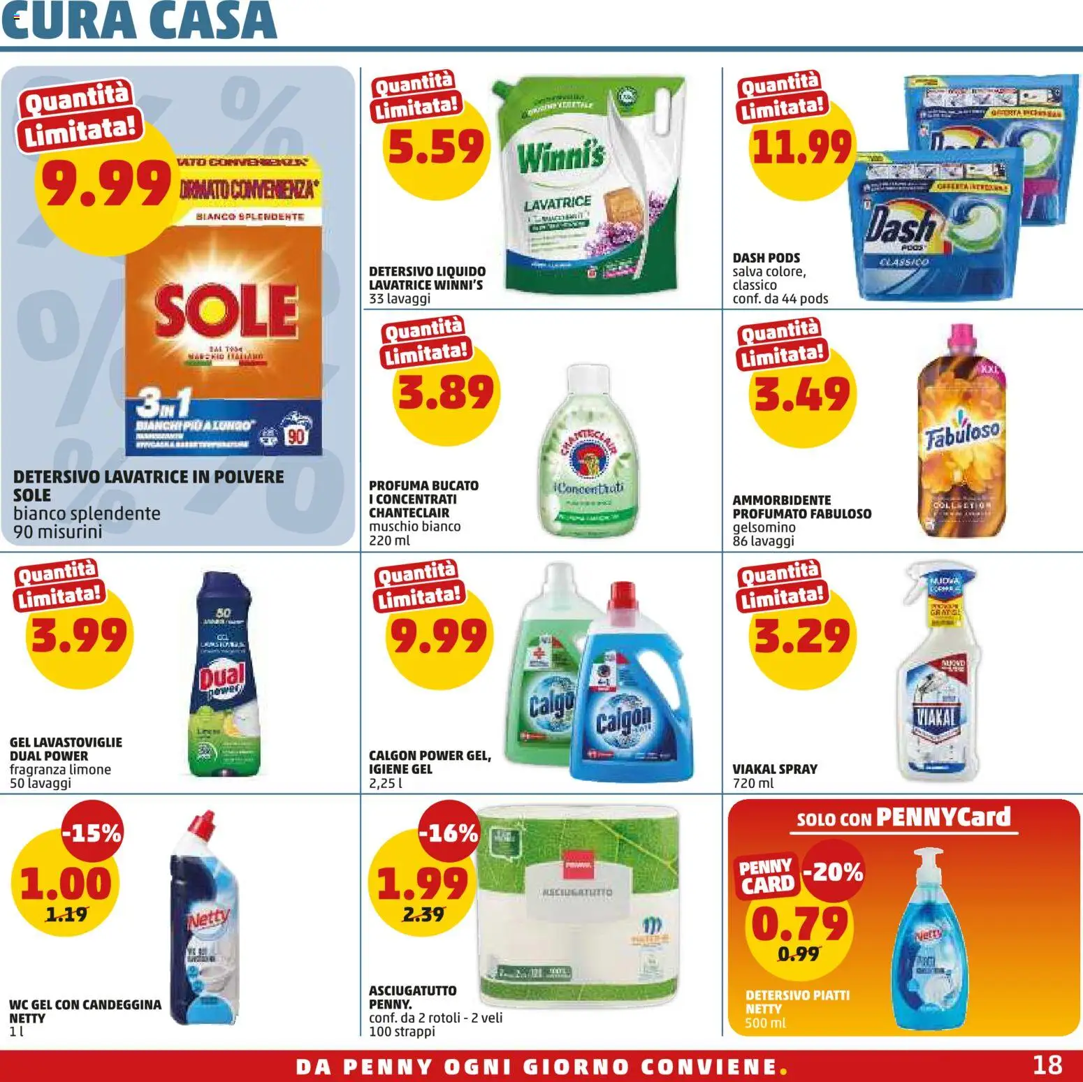 Volantino PENNY del 30/07/2026 | Pagina: 18 | Prodotti: Ammorbidente, Limone, Asciugatutto, Fragranza