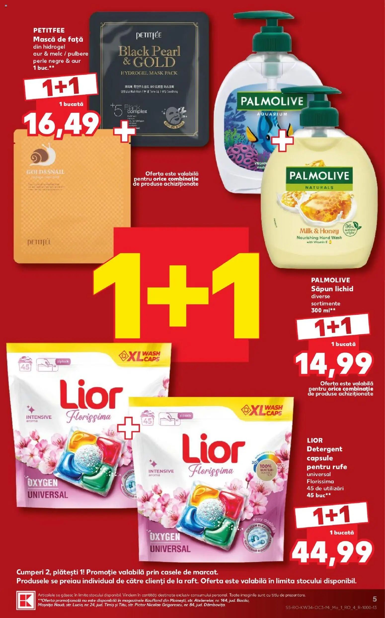 Noul catalog Kaufland – valabil de la 19.08.2026 | Pagină: 5 | Produse: Detergent Capsule, Săpun, Detergent, Săpun lichid