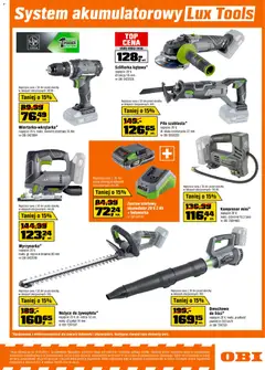 Pogląd oferty "OBI gazetka" - ważna od 30.09.2026 | Strona: 11 | Produkty: Ładowarka, Kompresor, Szlifierka