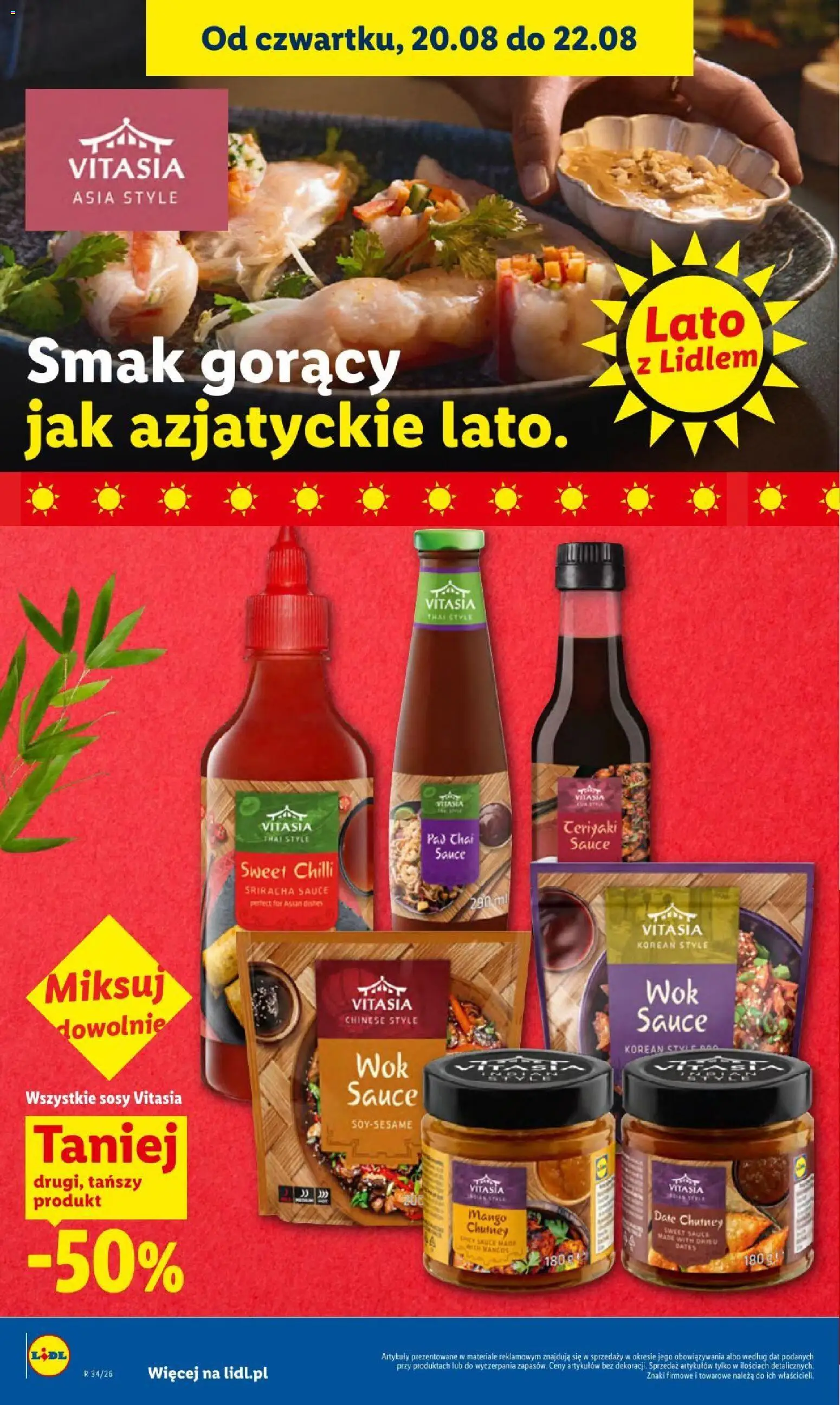 Lidl gazetka od 20.08.2026 | Strona: 54 | Produkty: Mango, Wok, Sriracha, Sosy