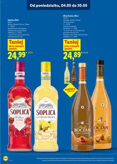 Pogląd oferty "Biały Bocian, likier, 500 ml, Advocaat, Kukułki, Pistacja lub Słony Karmel" - ważna od 04.05.2026 | Strona: 24 | Produkty: Cytryna, Pigwa, Malina
