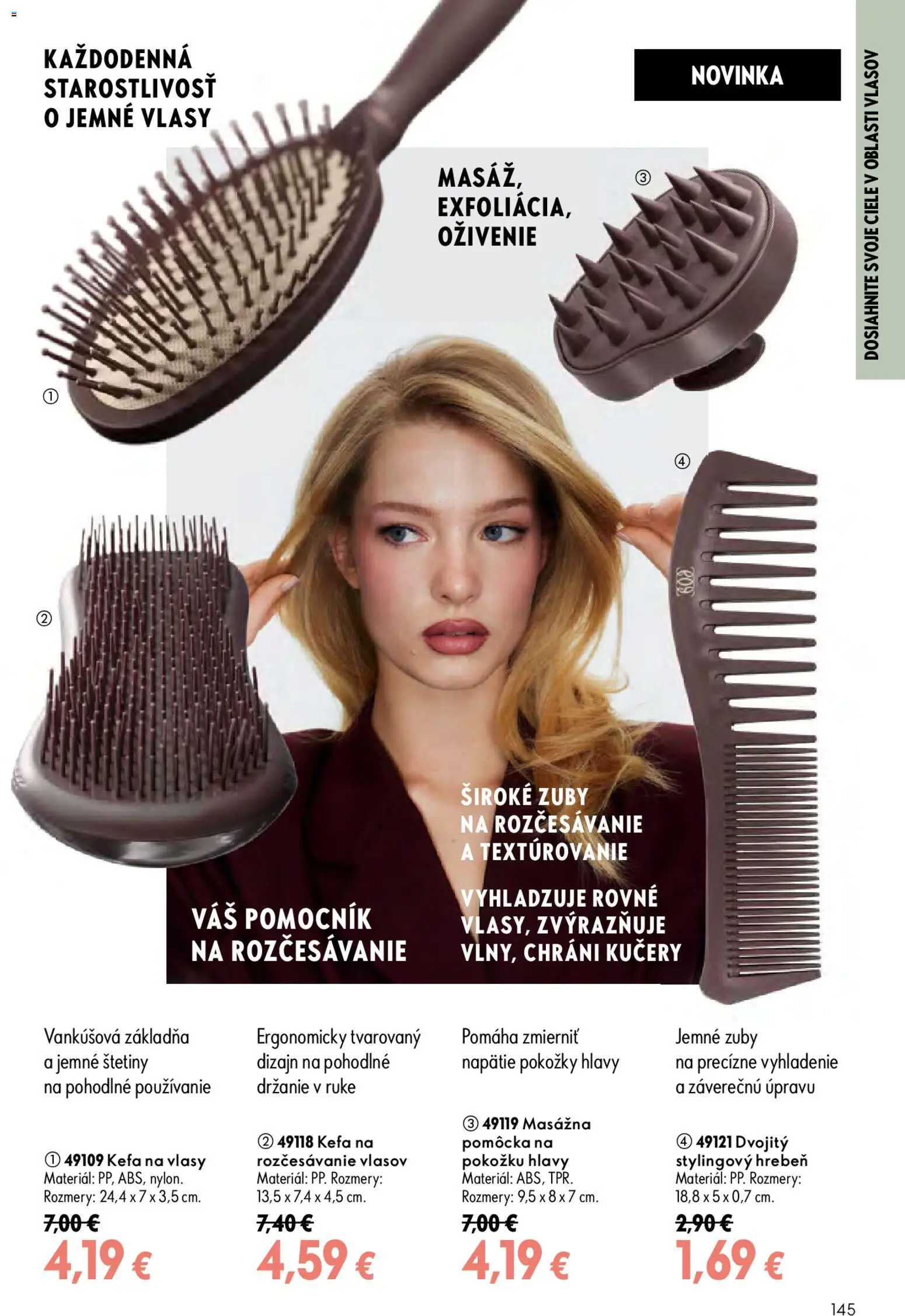 Nové Oriflame akcie – leták je platný od 09.09.2026 | Strana: 145 | Produkty: Hrebeň, Kefa