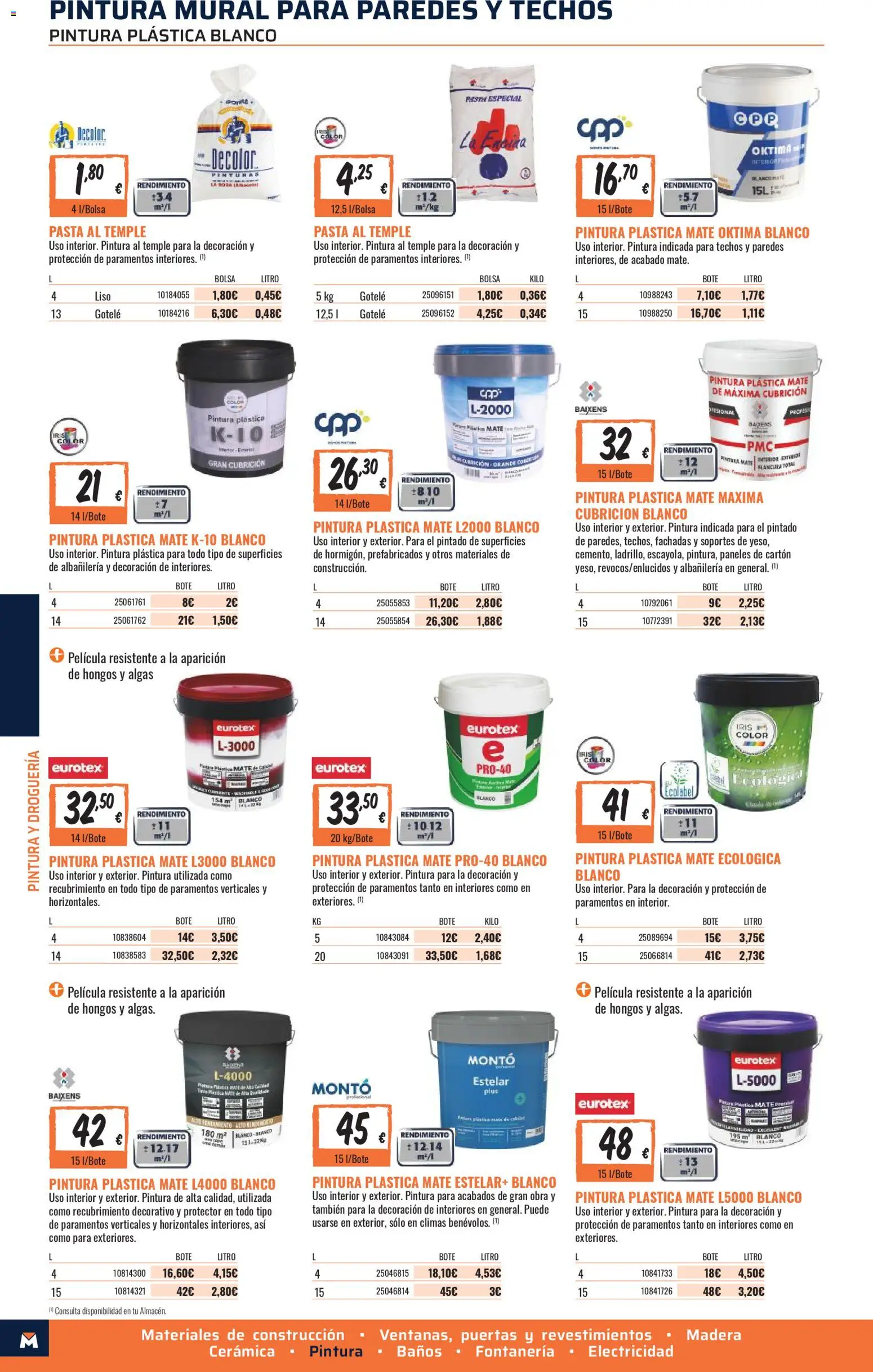 Obramat - Reformas Otono Imprenta Almacenes 26 Murcia 2026 │ válido desde el 09/10/2026 | Página: 42 | Productos: Pintura plástica, Bolsa, Decoración, Puertas