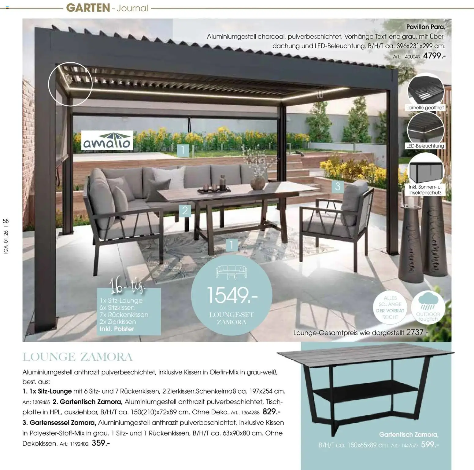 Zurbrüggen Garten Unna – gültig ab 19.03.2025 | Seite: 58 | Produkte: Kissen, Tisch