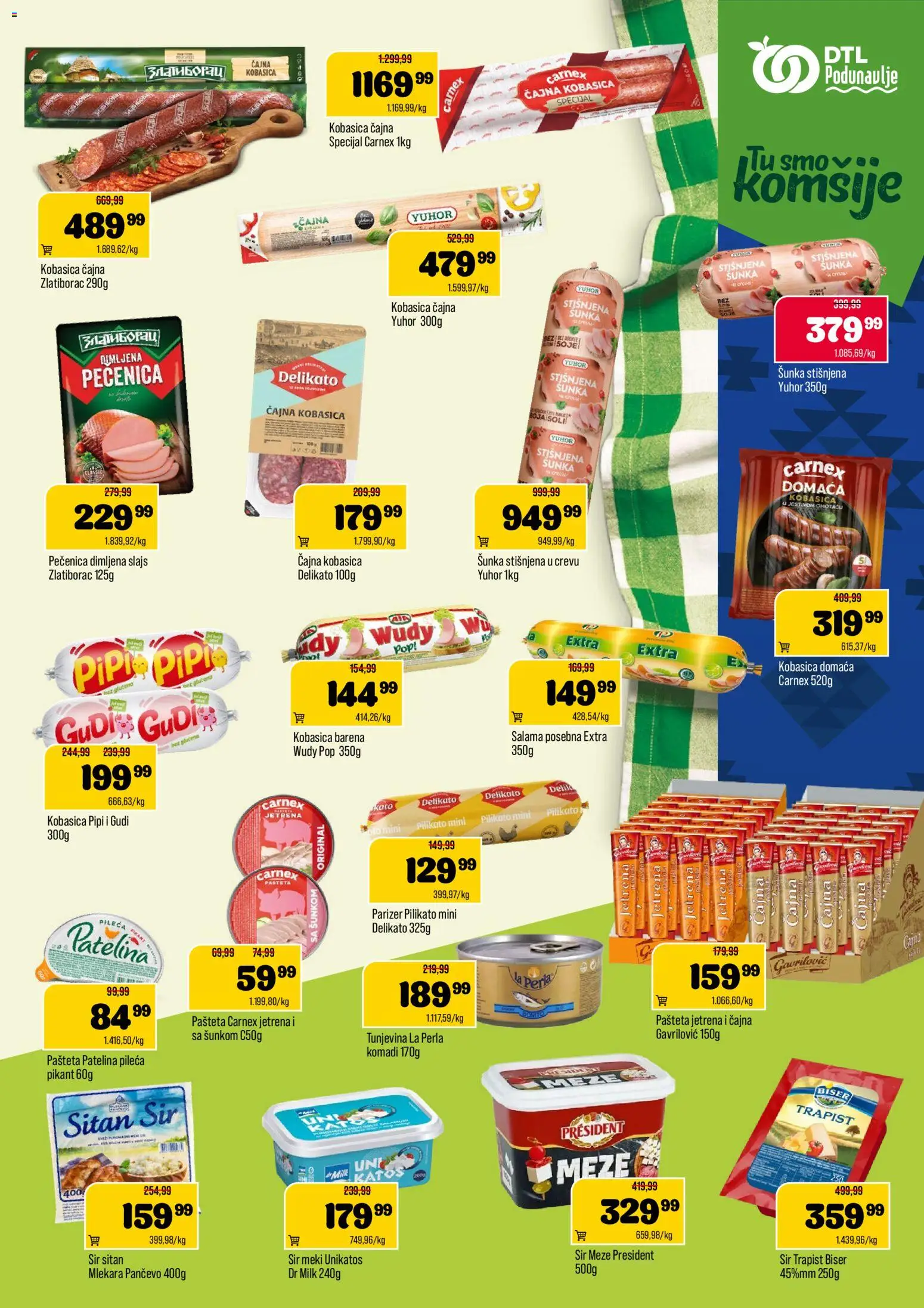Podunavlje katalog - važi od 15.07.2026 | Strana: 5 | Proizvode: Parizer, Salama, Šunka, Kobasica
