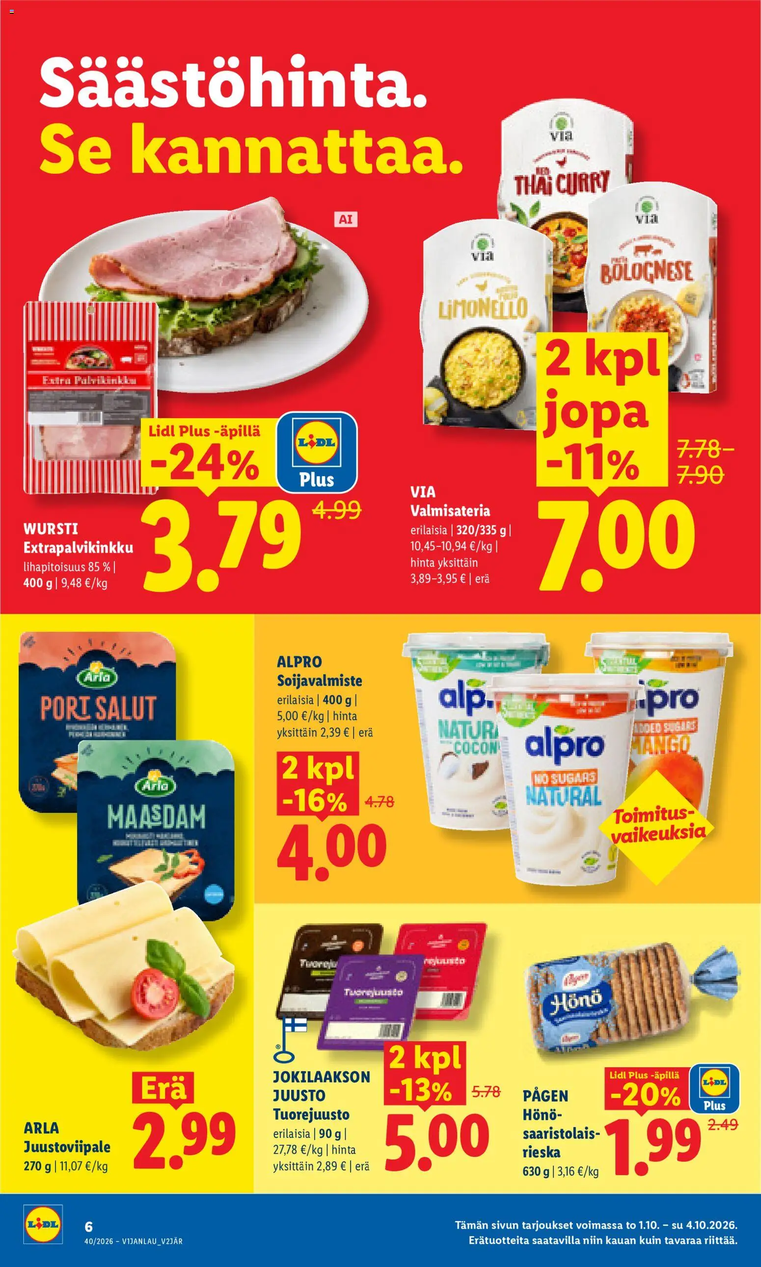 Lidl tarjoukset Kauhajoki – voimassa 01/10/2026 alkaen | Sivu: 6 | Tuotteet: Mango, Curry, Juusto