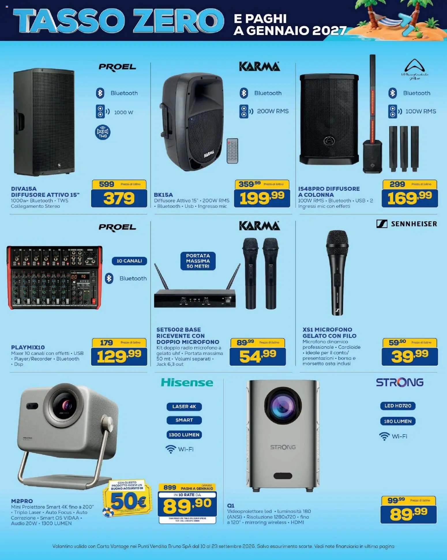Volantino BRUNO del 10/09/2026 | Pagina: 36 | Prodotti: Radio, Microfono, USB, Mixer