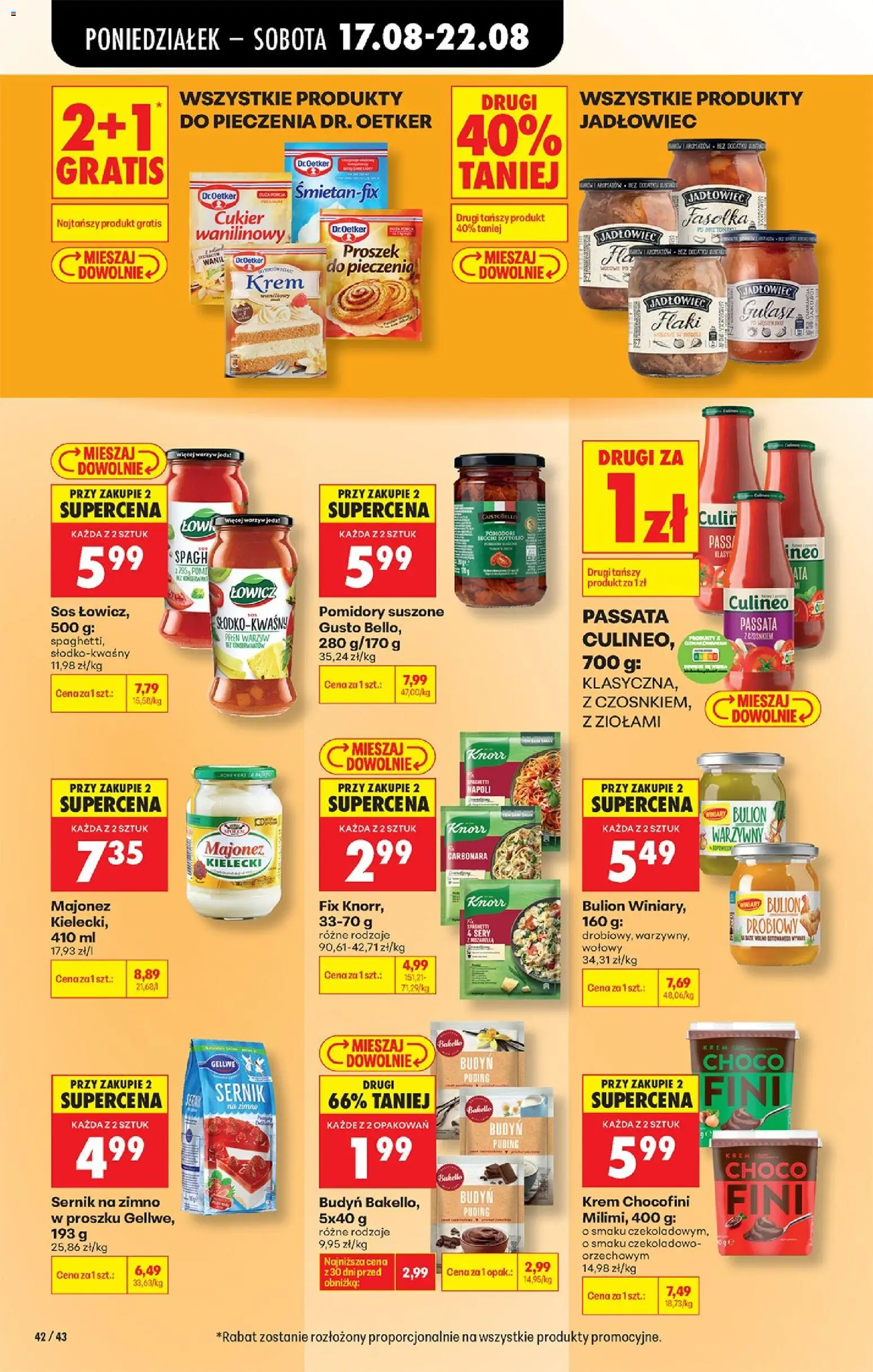 Biedronka gazetka od poniedziałku od 17.08.2026 | Strona: 58 | Produkty: Spaghetti, Bulion, Gulasz, Passata