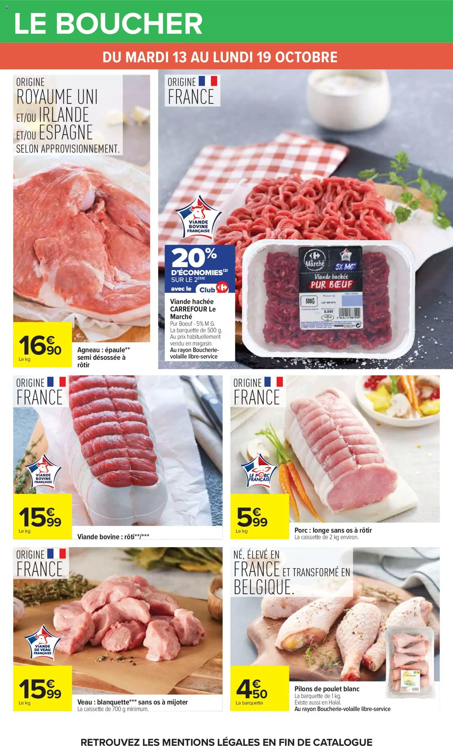 {H1} | Page: 18 | Produits: Poulet, Pilons de poulet, Viande, Viande bovine