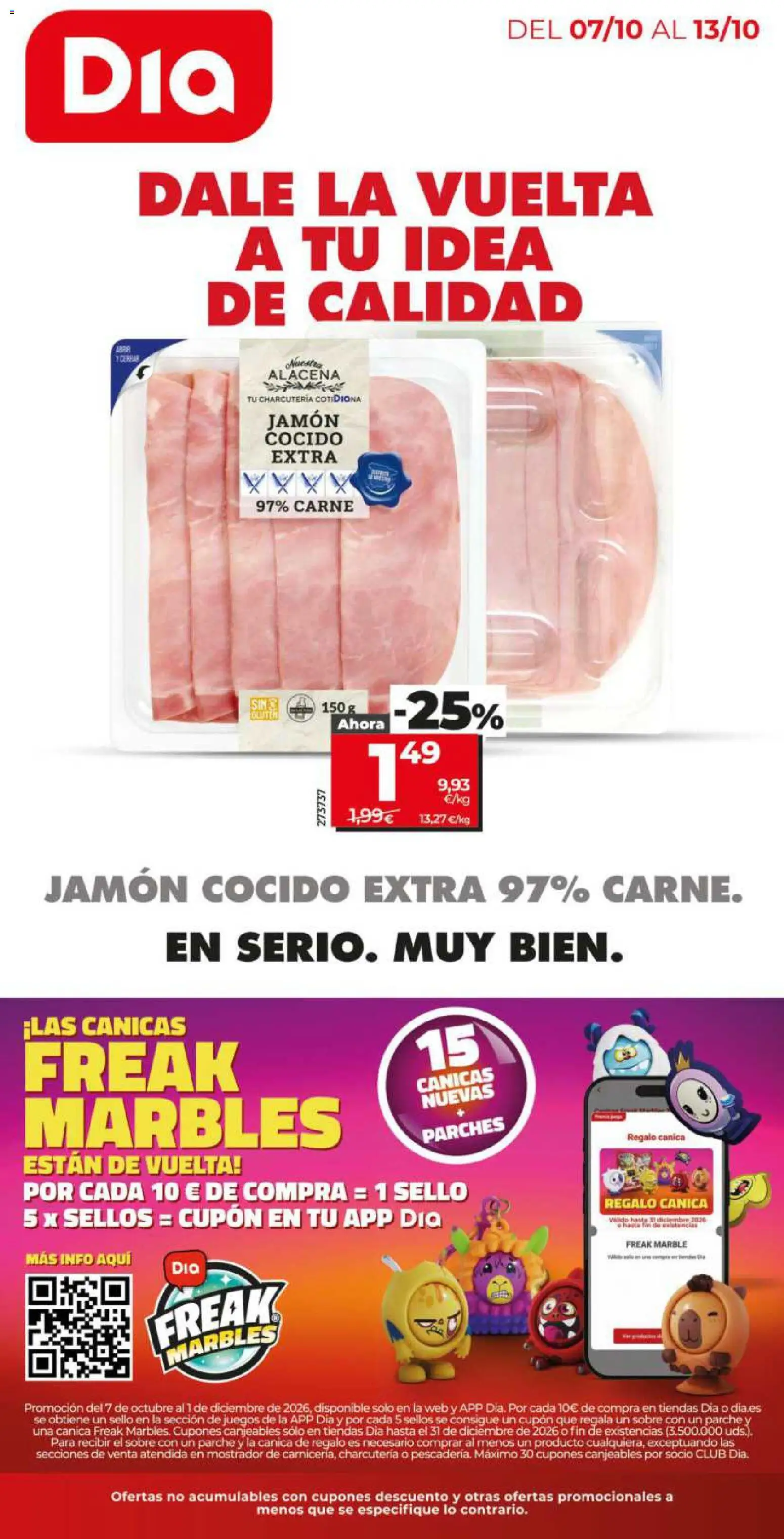 Dia - folleto │ válido desde el 07/10/2026 | Página: 1 | Productos: Jamón, Jamón cocido, Carne