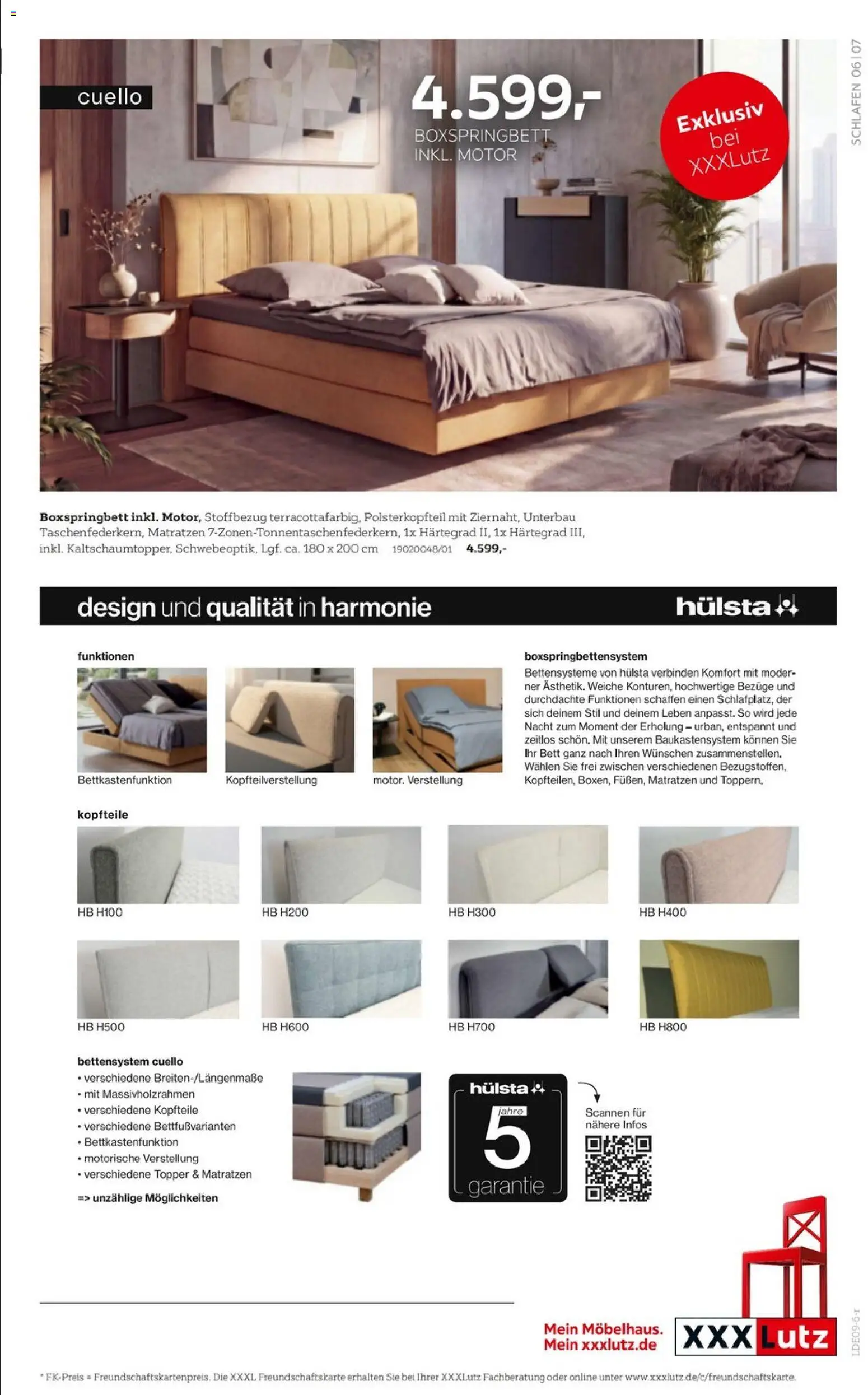 XXXLutz Hülsta Spezial – gültig ab 22.08.2026 | Seite: 7 | Produkte: Bett, Boxspringbett, Topper