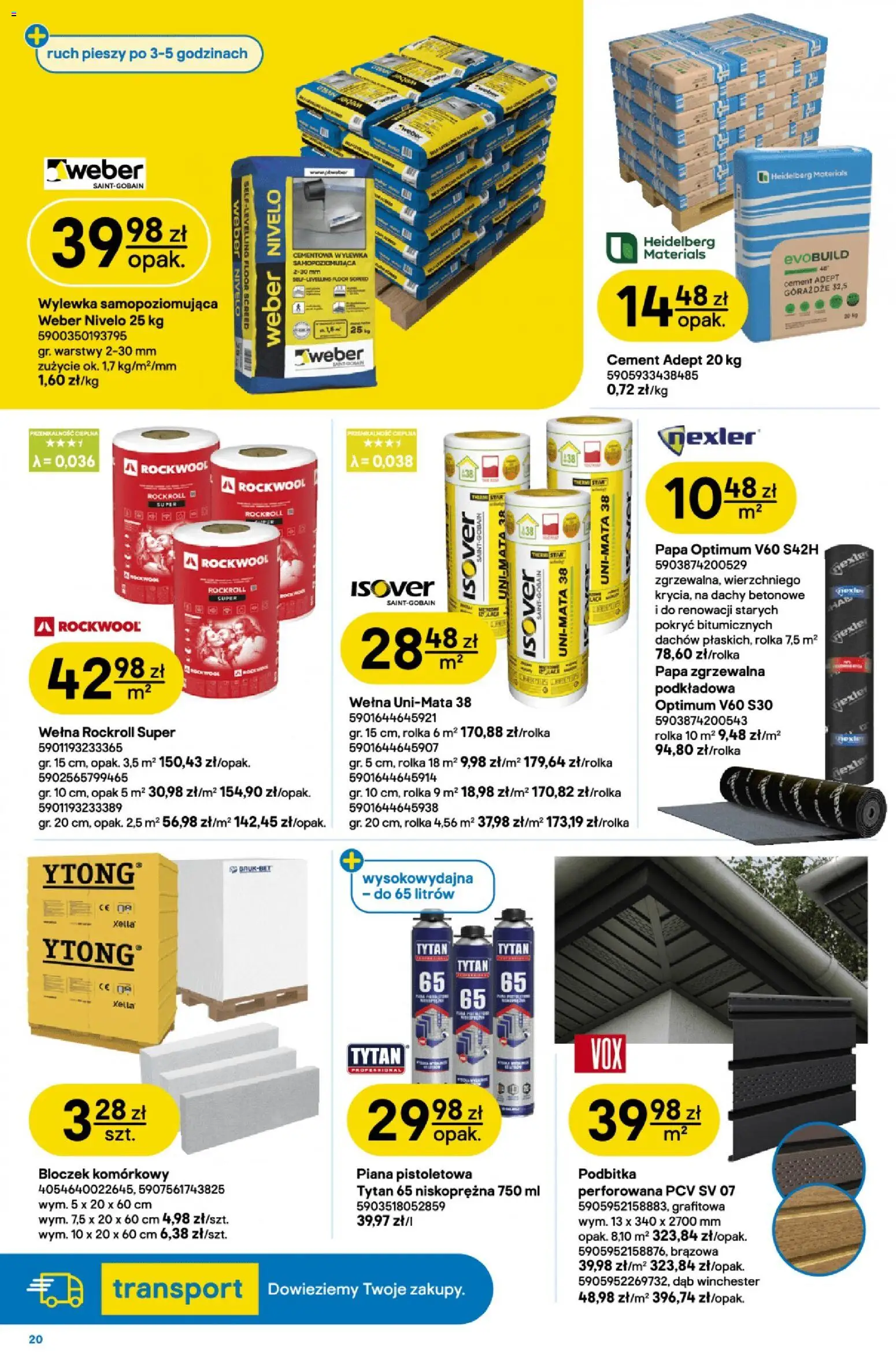 Castorama gazetka od 14.10.2026 | Strona: 20 | Produkty: Cement, Piana