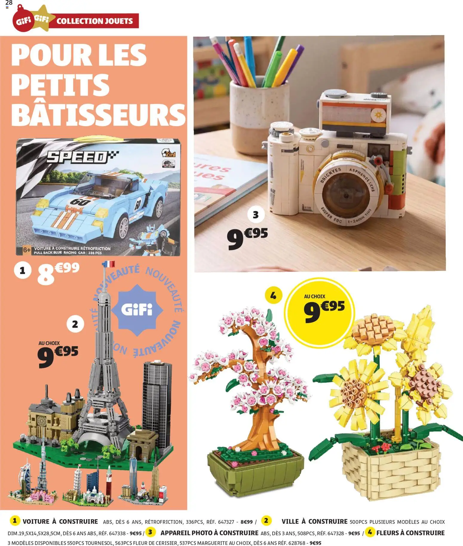 {H1} | Page: 28 | Produits: Appareil photo, Fleurs, Jouets, Pull