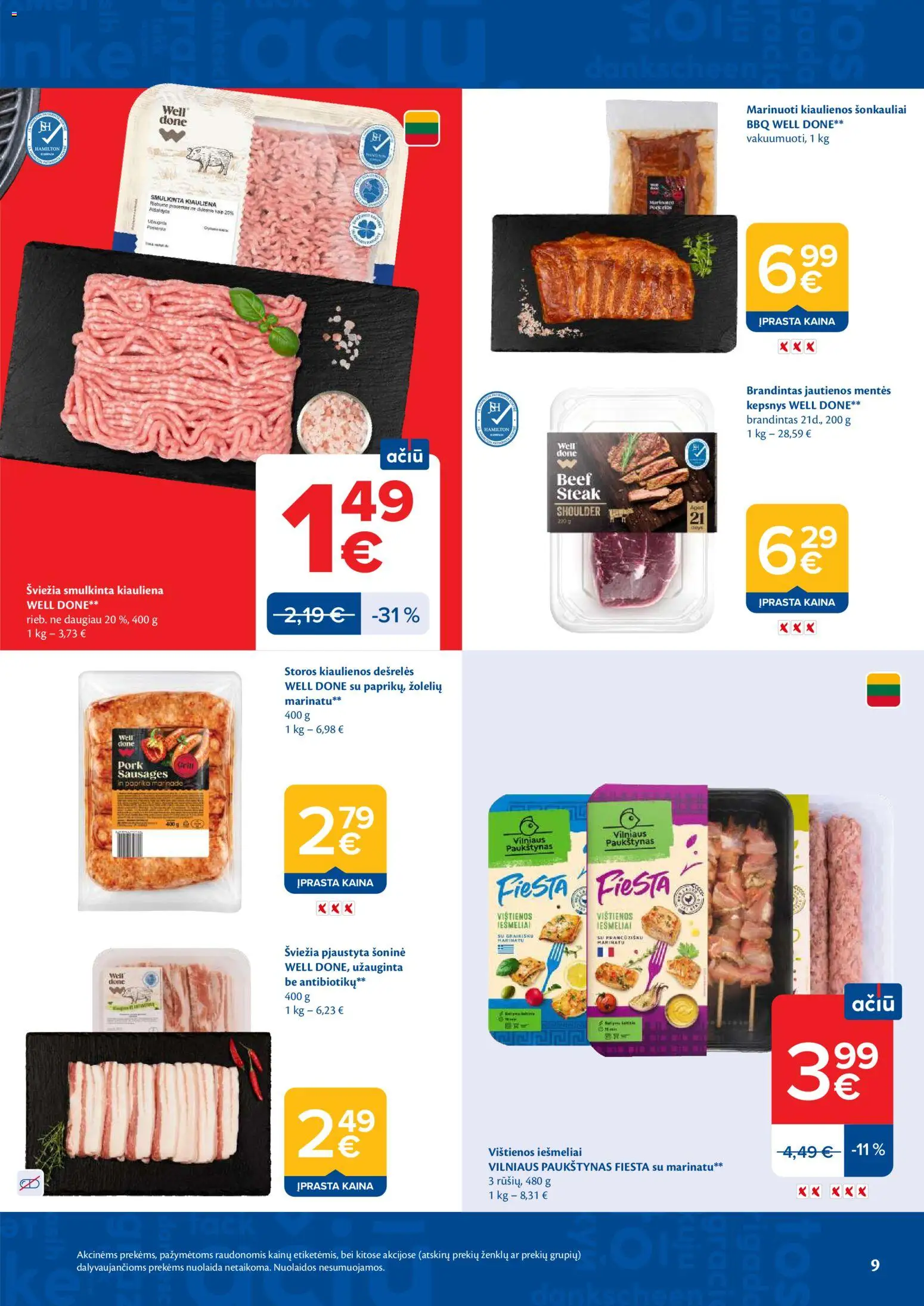 MAXIMA akcijos nuo 09.06.2026 | Puslapis: 9 | Prekių: Paprika, Vištienos, Jautienos, Kiauliena