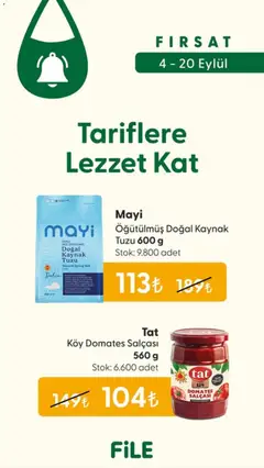 04 Eylül 2026 tarihinden itibaren geçerli olan File Market kataloğu önizlemesi