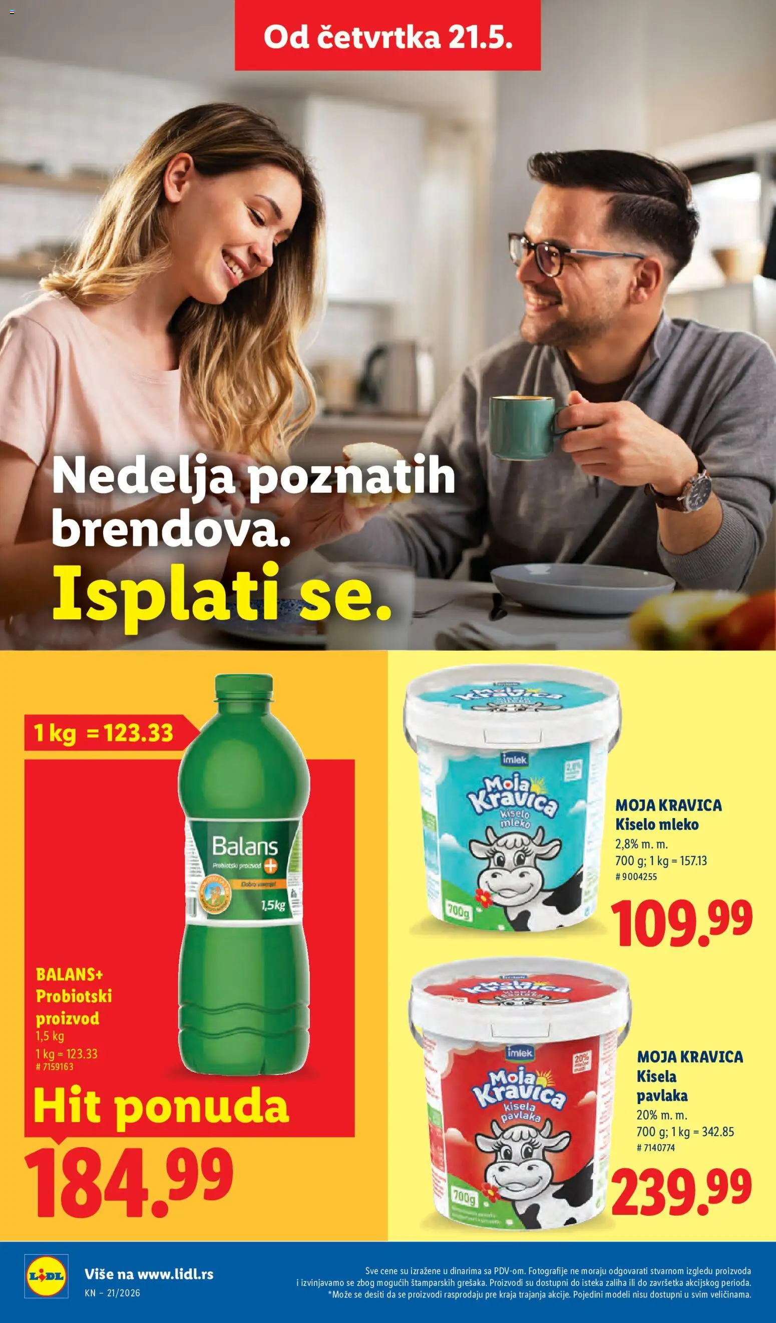 Lidl katalog - važi od 21.05.2026 | Strana: 30 | Proizvode: Kiselo mleko, Moja kravica, Mleko, Pavlaka