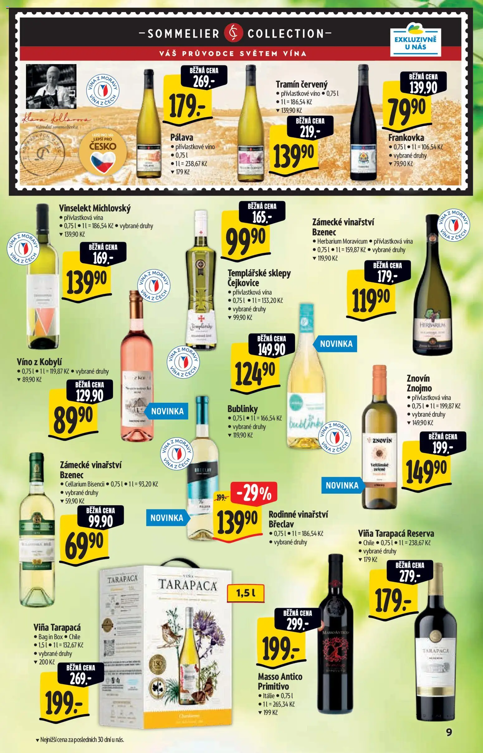 Albert katalog - Hypermarket od 15.07.2026 | Strana: 9 | Produkty: Tarapaca, Víno, Primitivo, Tramín červený