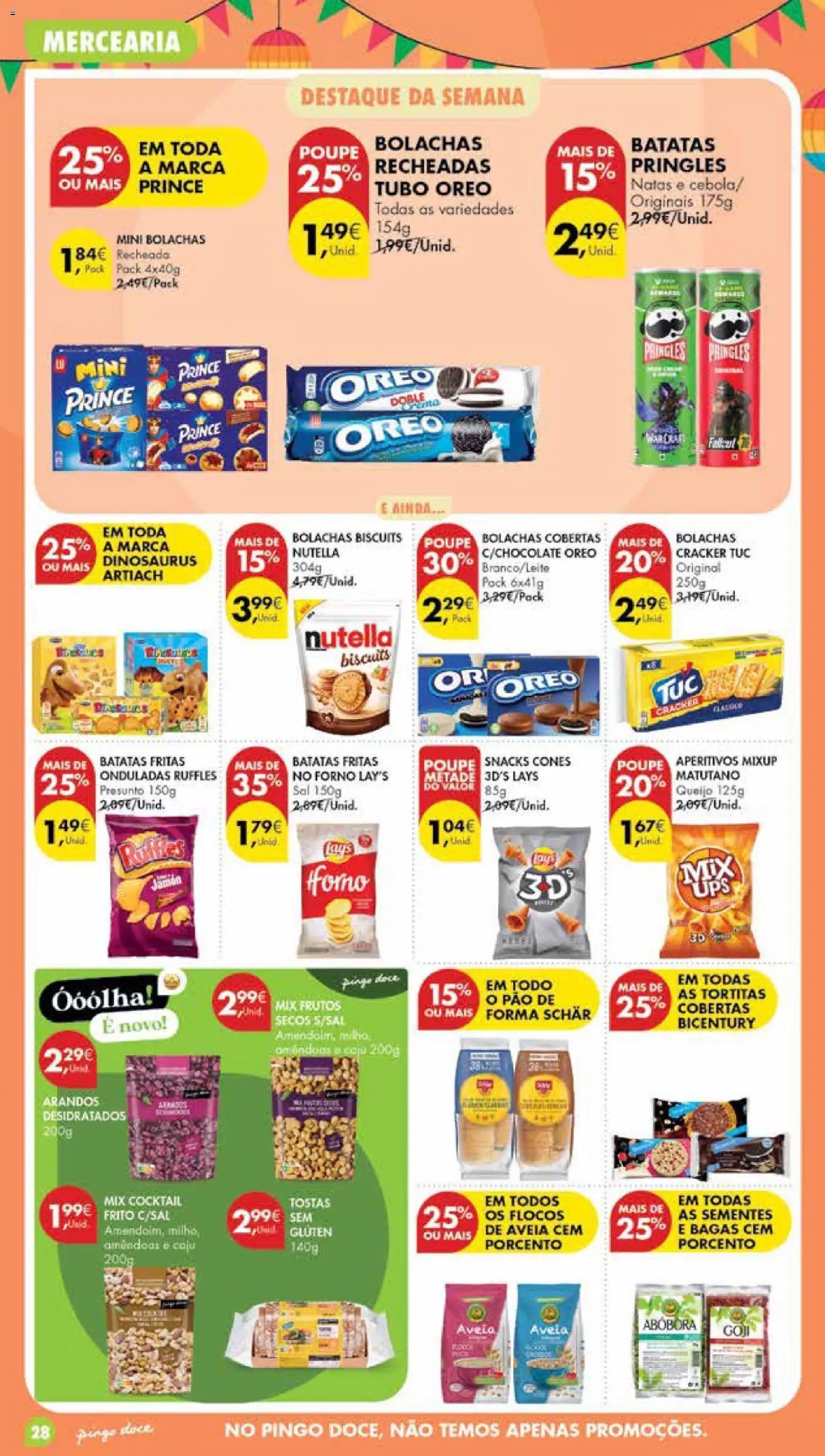 Pingo Doce Poupe Esta Semana Madeira │ válido de 09.06.2026 | Página: 28 | Produtos: Aveia, Amêndoas, Tostas, Pão