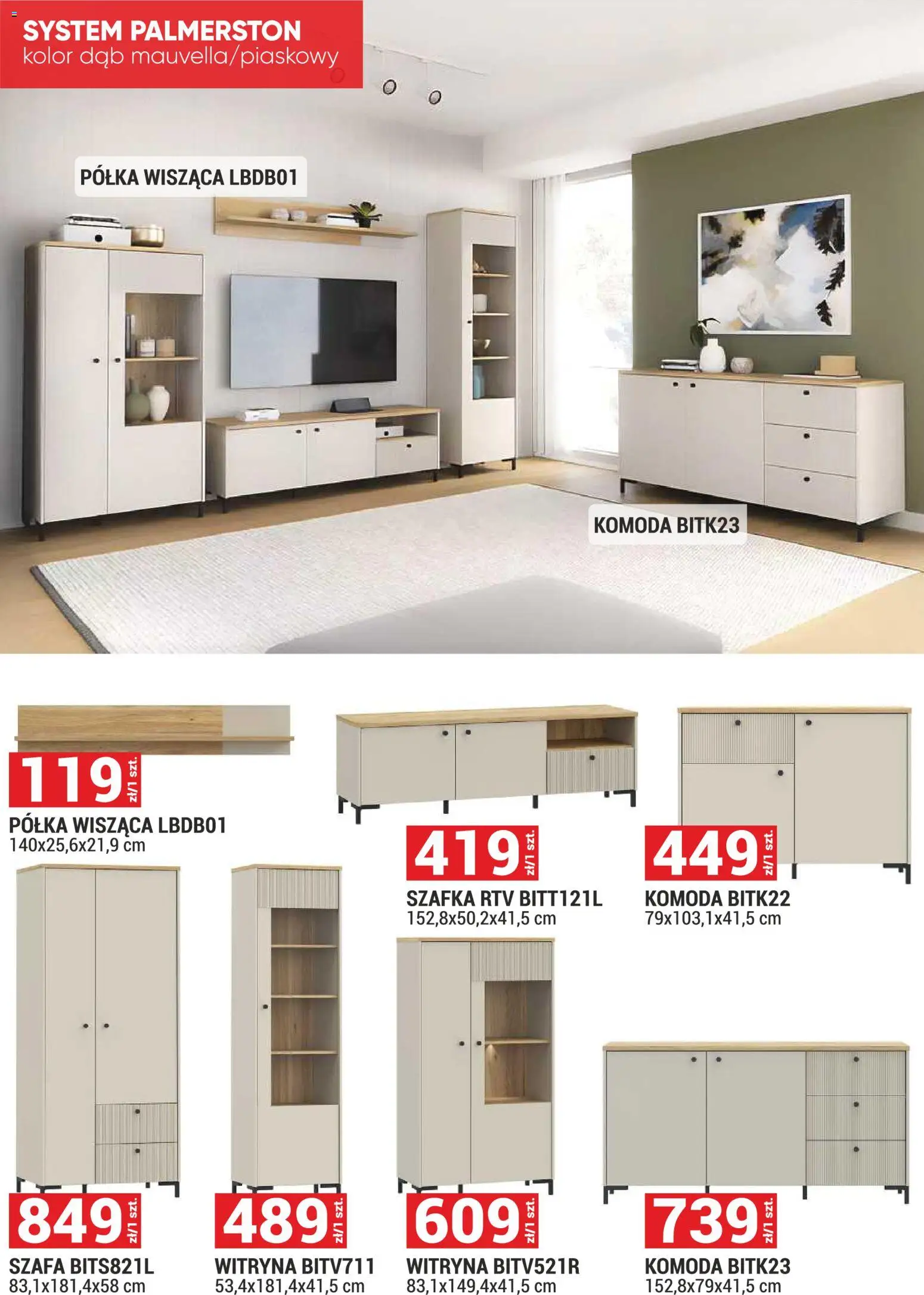 Merkury Market gazetka - Meble, Wypoczynki, Materace od 01.09.2026 | Strona: 13 | Produkty: Szafa, Komoda, Półka, Witryna