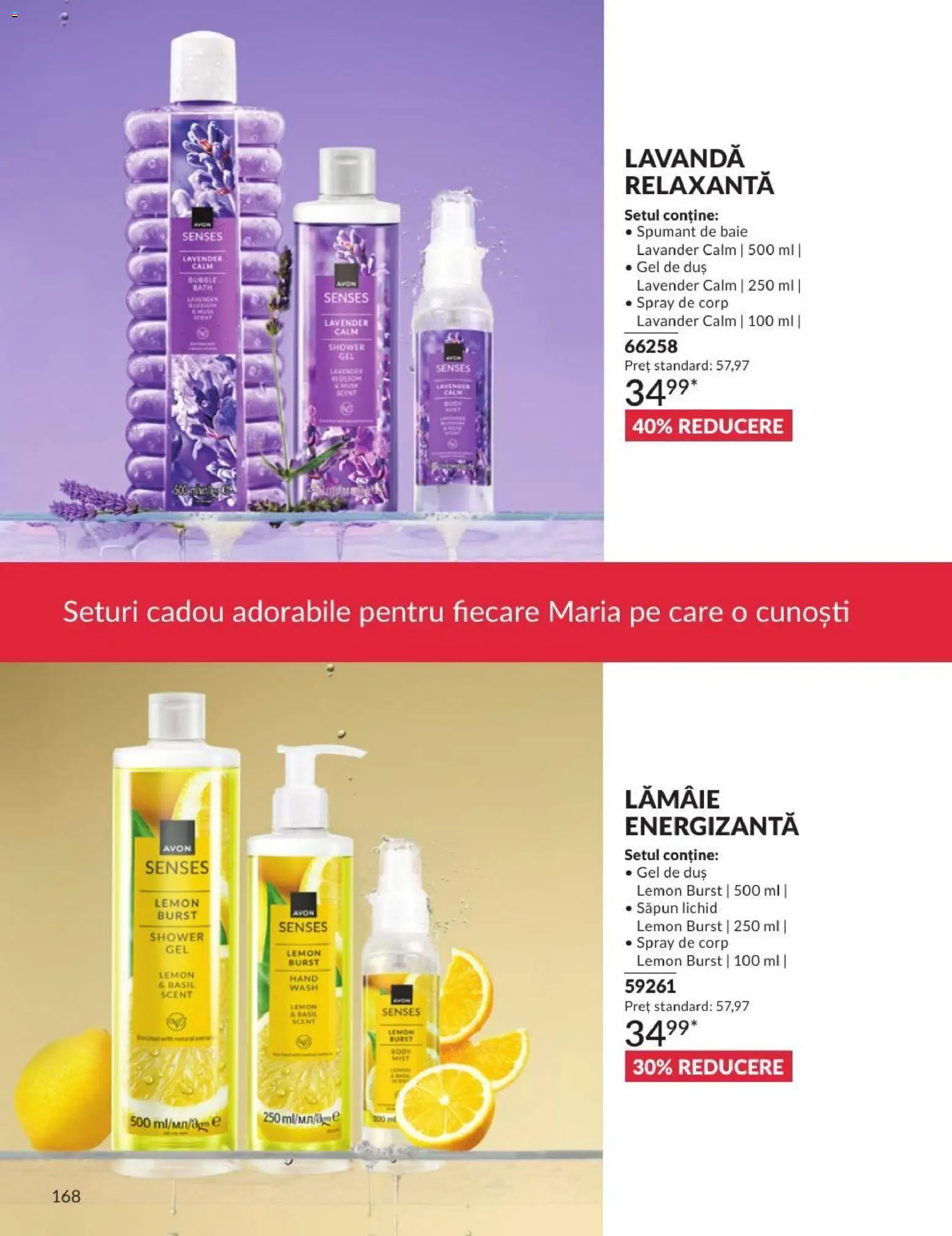 Noul catalog Avon – valabil de la 01.08.2026 | Pagină: 168 | Produse: Duș, Săpun, Săpun lichid, Lămâie