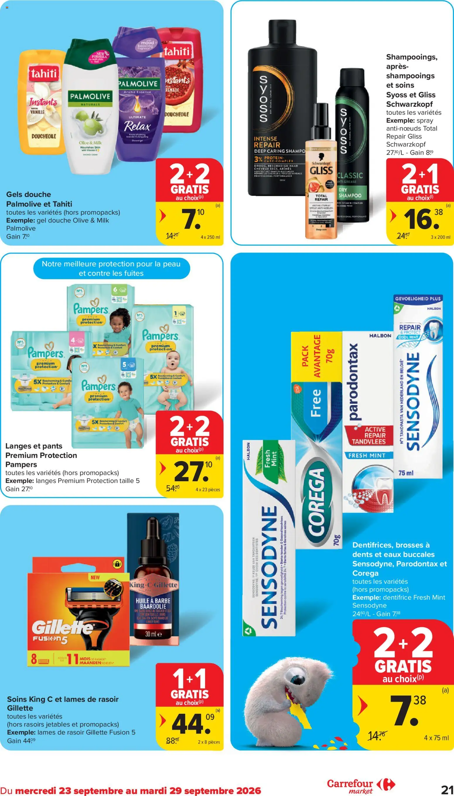 {H1} | Pagina: 21 | Producten: Pampers, Gel, Douche, Tandpasta