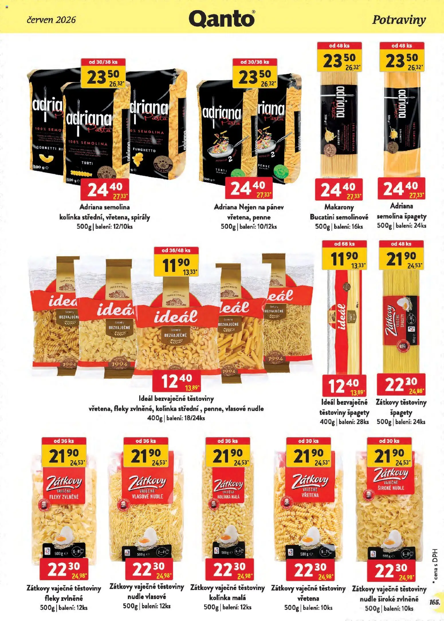 Astur & Qanto leták - Velkoobchod 06/2026 od 01.06.2026 | Strana: 165 | Produkty: Penne, Špagety, Makarony, Semolina