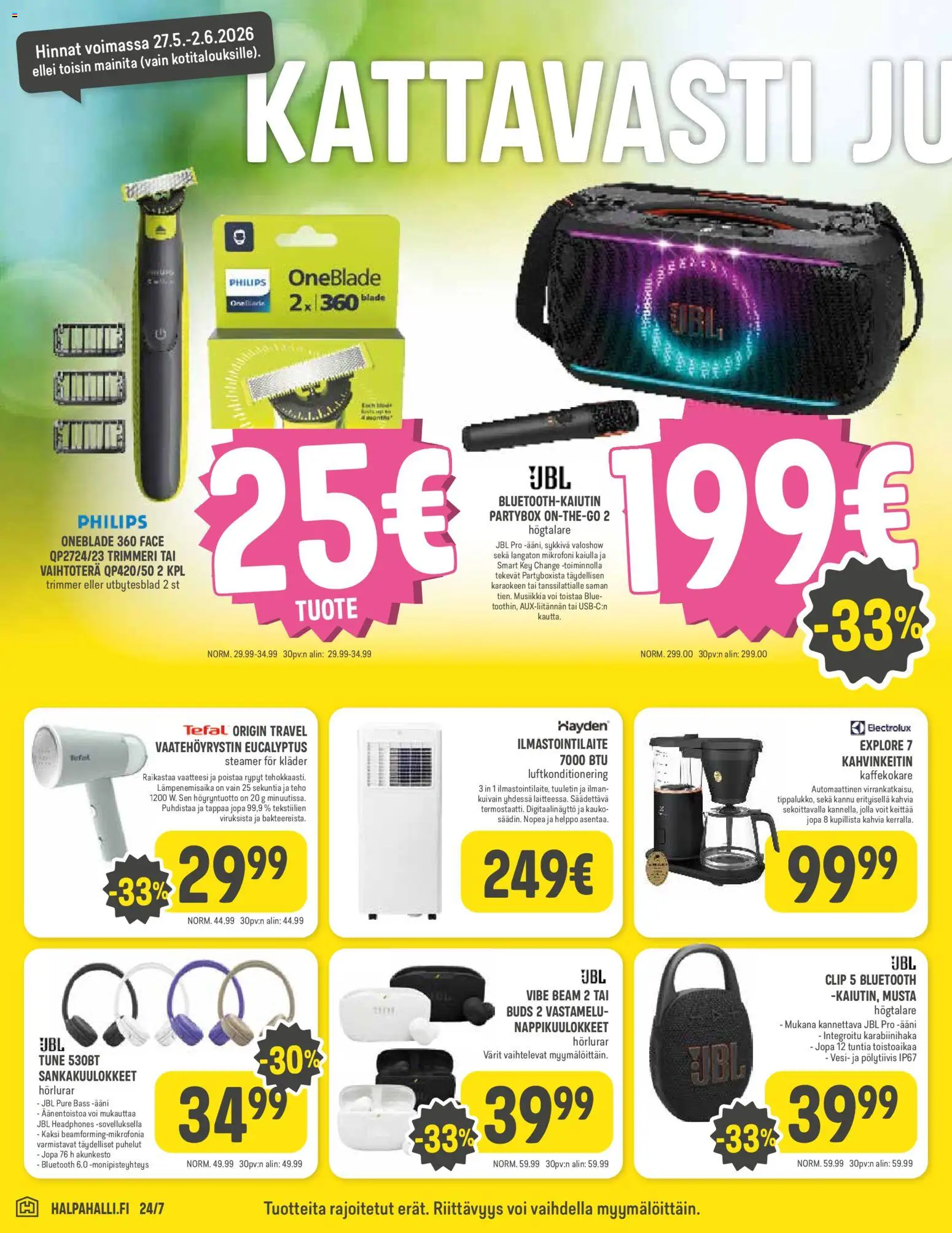 Halpa Halli tarjoukset – voimassa 27.05.2026 alkaen | Sivu: 12 | Tuotteet: Ilmastointilaite, Tuuletin, Voi, Trimmeri