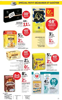 Super U - Prévisualisation de Super U - Les prix bas de la semaine valide à partir de 18/08/2026 | Page: 11 | Produits: Chocapic, Noisettes, Ricoré, Blé