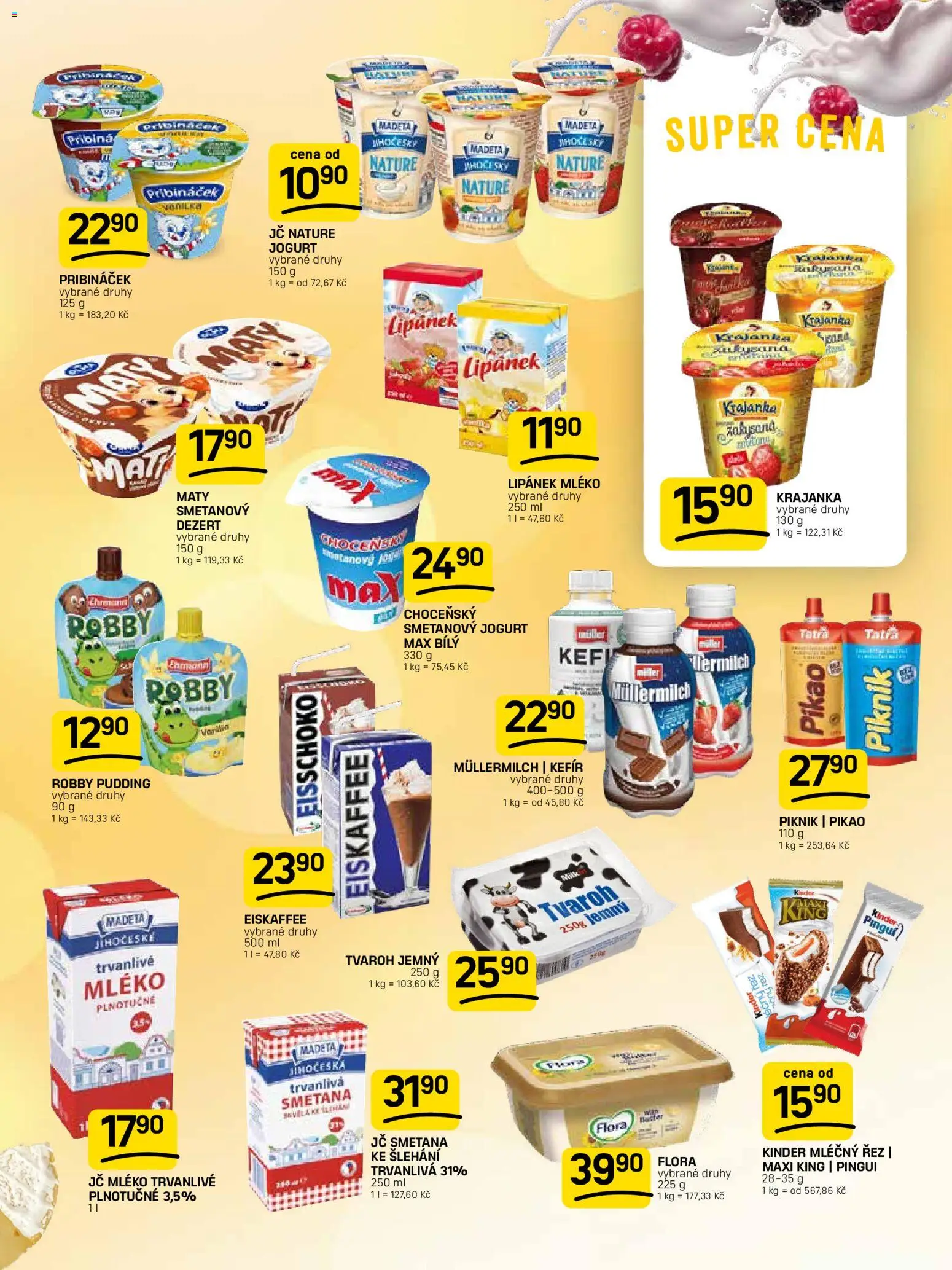 Flop leták od 02.09.2026 | Strana: 5 | Produkty: Smetanový jogurt, Kinder, Flora, Müllermilch