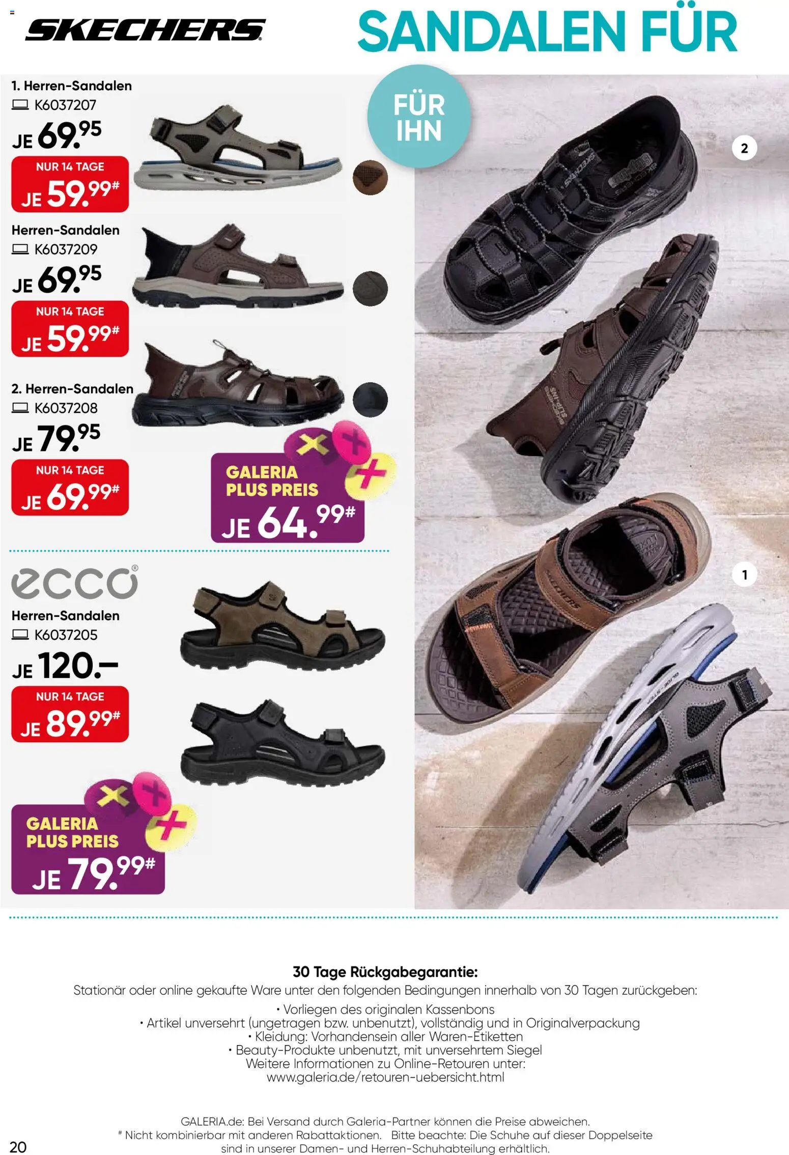 Galeria Karstadt Kaufhof Prospekt – gültig ab 10.06.2026 | Seite: 20 | Produkte: Sandalen