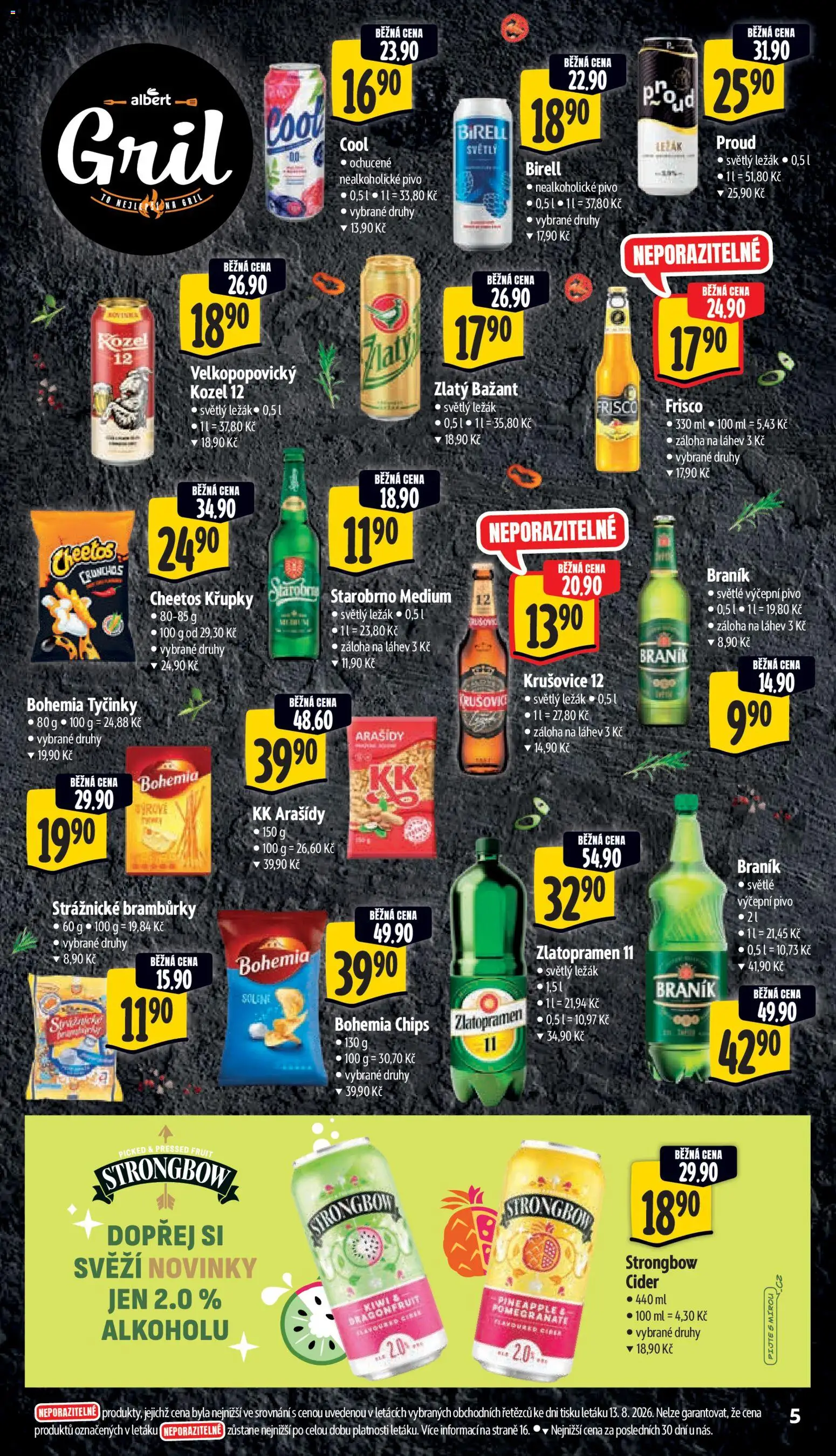 Albert leták - Supermarket od 19.08.2026 | Strana: 11 | Produkty: Strážnické brambůrky, Bramburky, Kozel, Zlatopramen 11