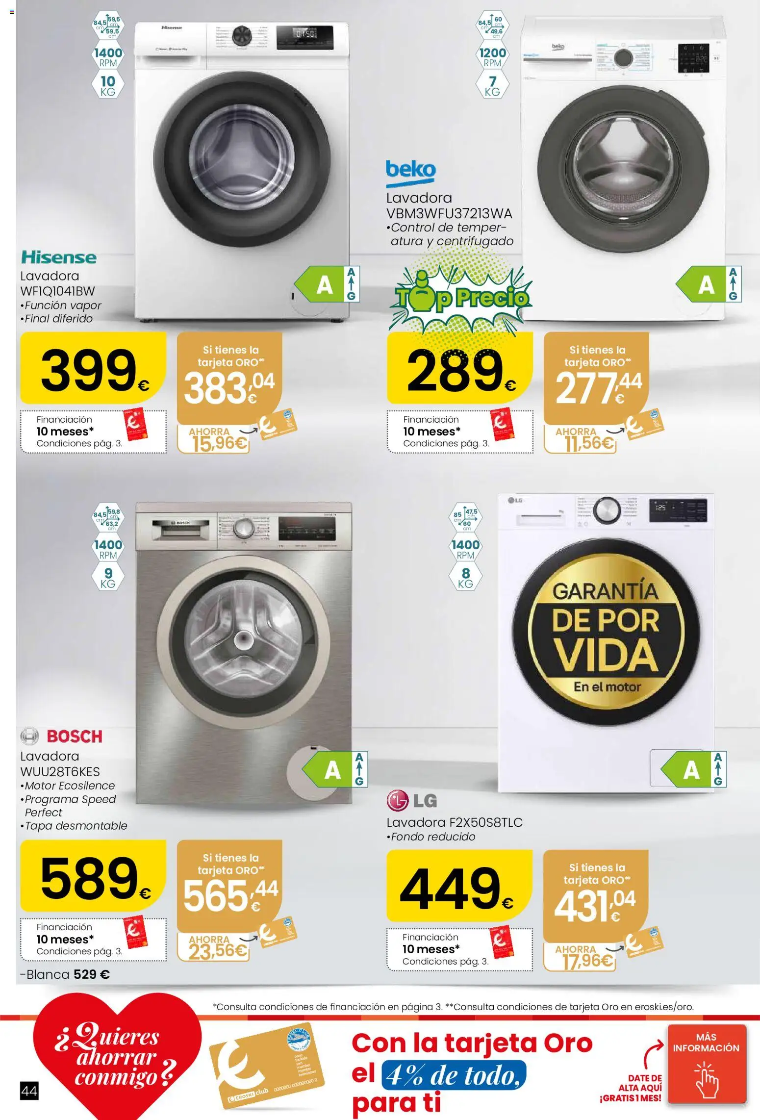 Eroski Oh! OFERTA Málaga │ válido desde el 11.06.2026 | Página: 44 | Productos: Lavadora