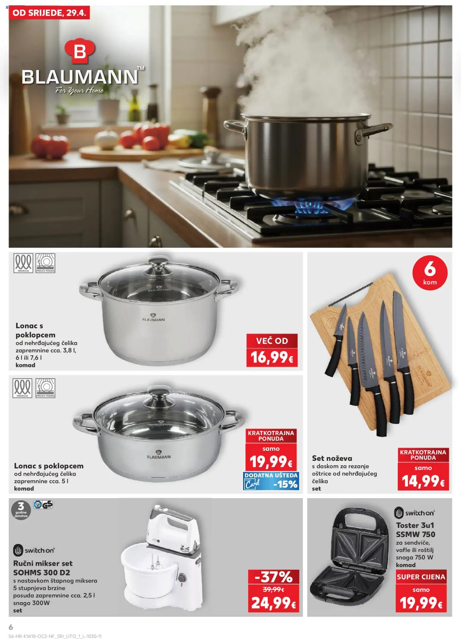 Kaufland katalog | vrijedi od 29.04.2026 | Stranica: 6 | Proizvodi: Roštilj, Toster, Perilica posuđa, Lonac