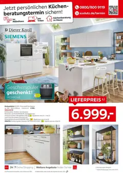 XXXLutz Nr. 1 bei Küchen ab 04.07.2026 gültig | Seite: 6 | Produkte: Siemens, Geschirrspüler, Einbauküche, Video