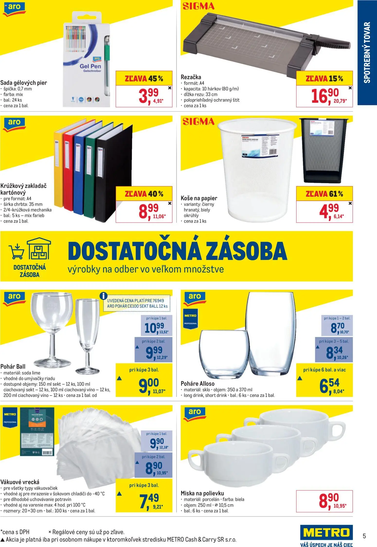 Nové Metro akcie – leták je platný od 15.07.2026 | Strana: 5 | Produkty: Rezačka, Víno