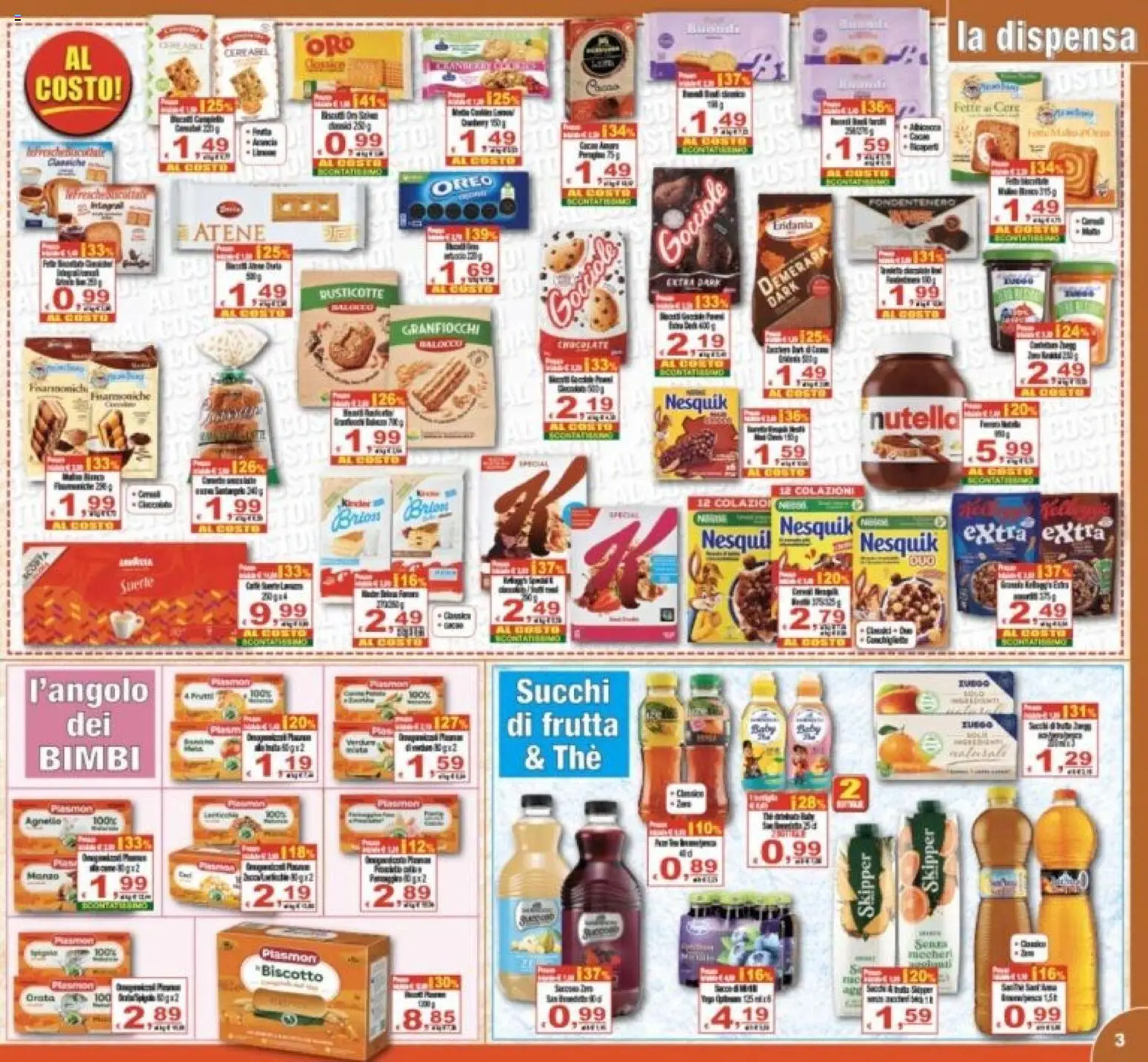 Volantino CTS del 10.06.2026 | Pagina: 3 | Prodotti: Frutta, Orata, Nutella, The