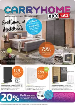 XXXLutz Carry Home - Eröffnung in Mistelbach ab 05.05.2026 gültig