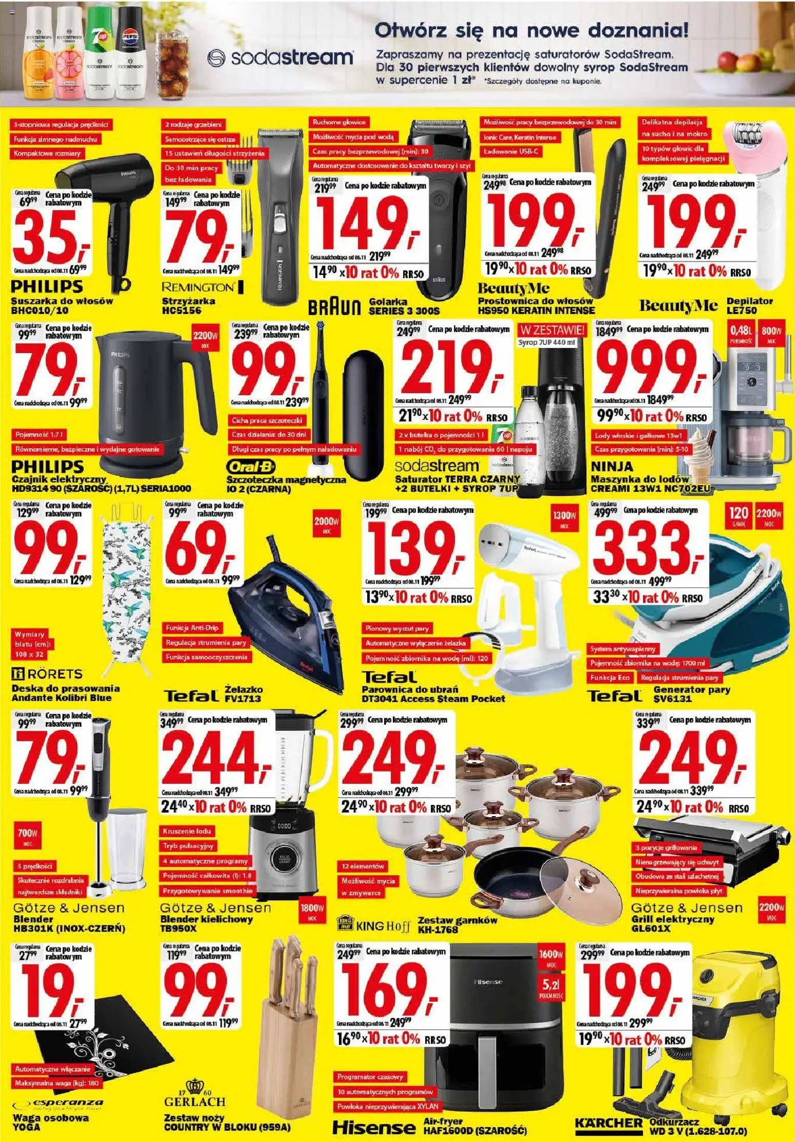 Mediaexpert promocje od 28.10.2026 | Strona: 6 | Produkty: Waga, Żelazko tefal, Parownica do ubrań, Generator pary